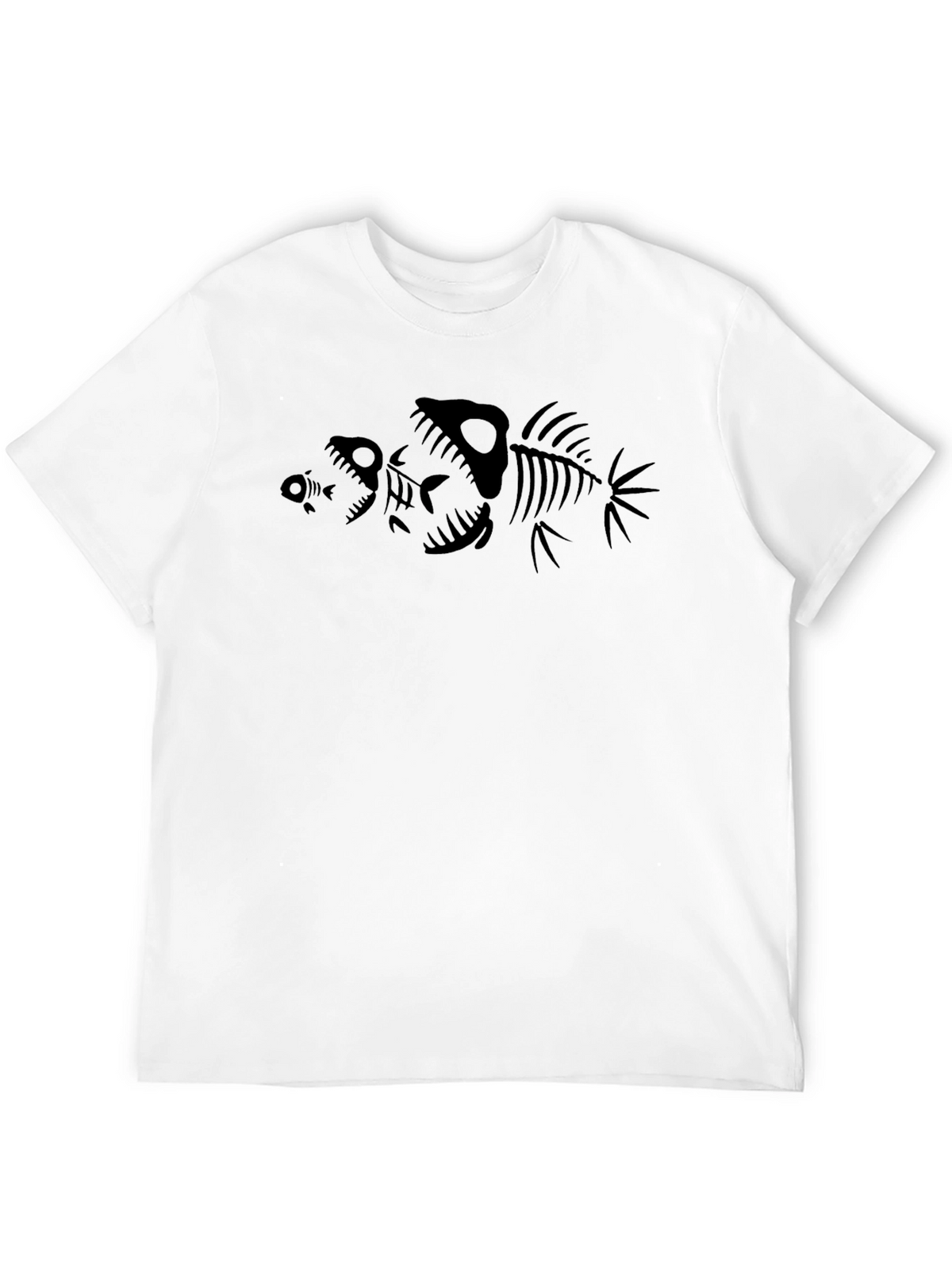 Black Fish Skeleton Graphic Tee