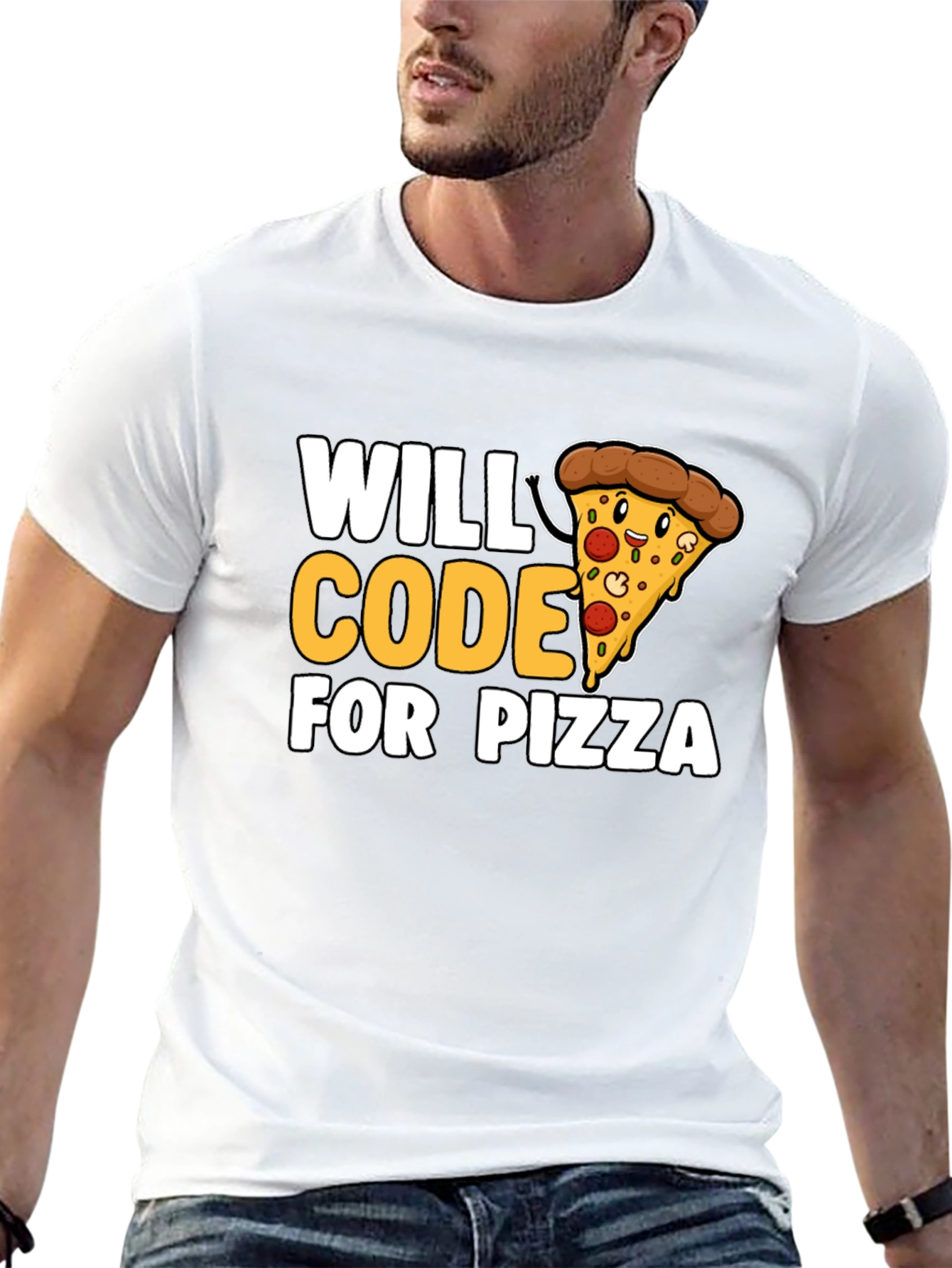 Will Code for Pizza Graphic Tee