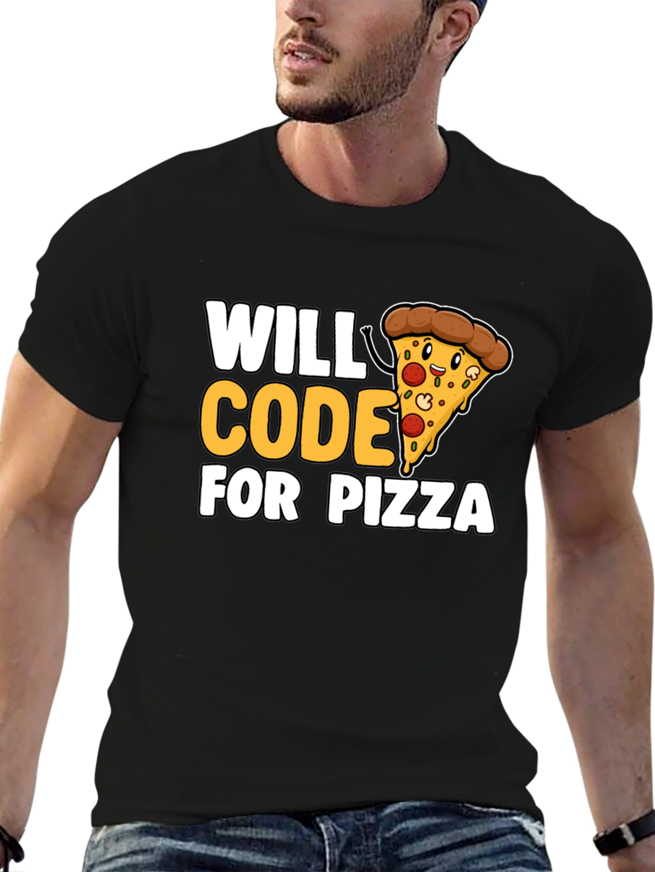 Will Code for Pizza Graphic Tee