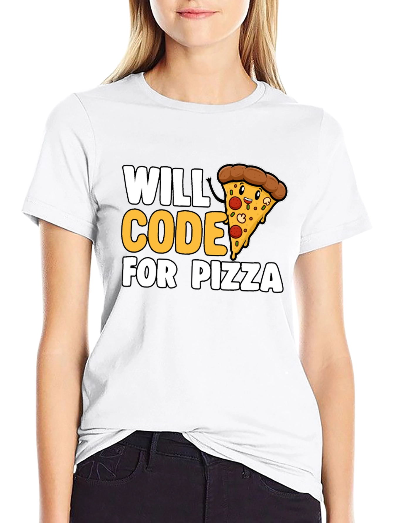 Will Code for Pizza Graphic Tee