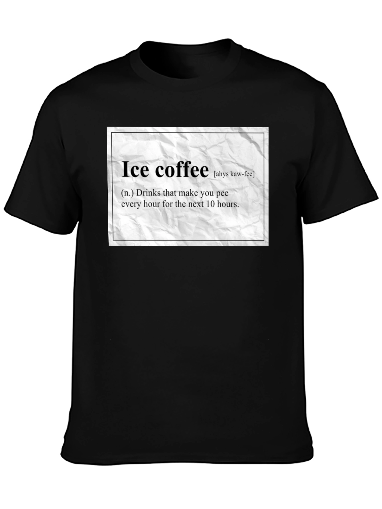 Ice Coffee Definition Black T-Shirt