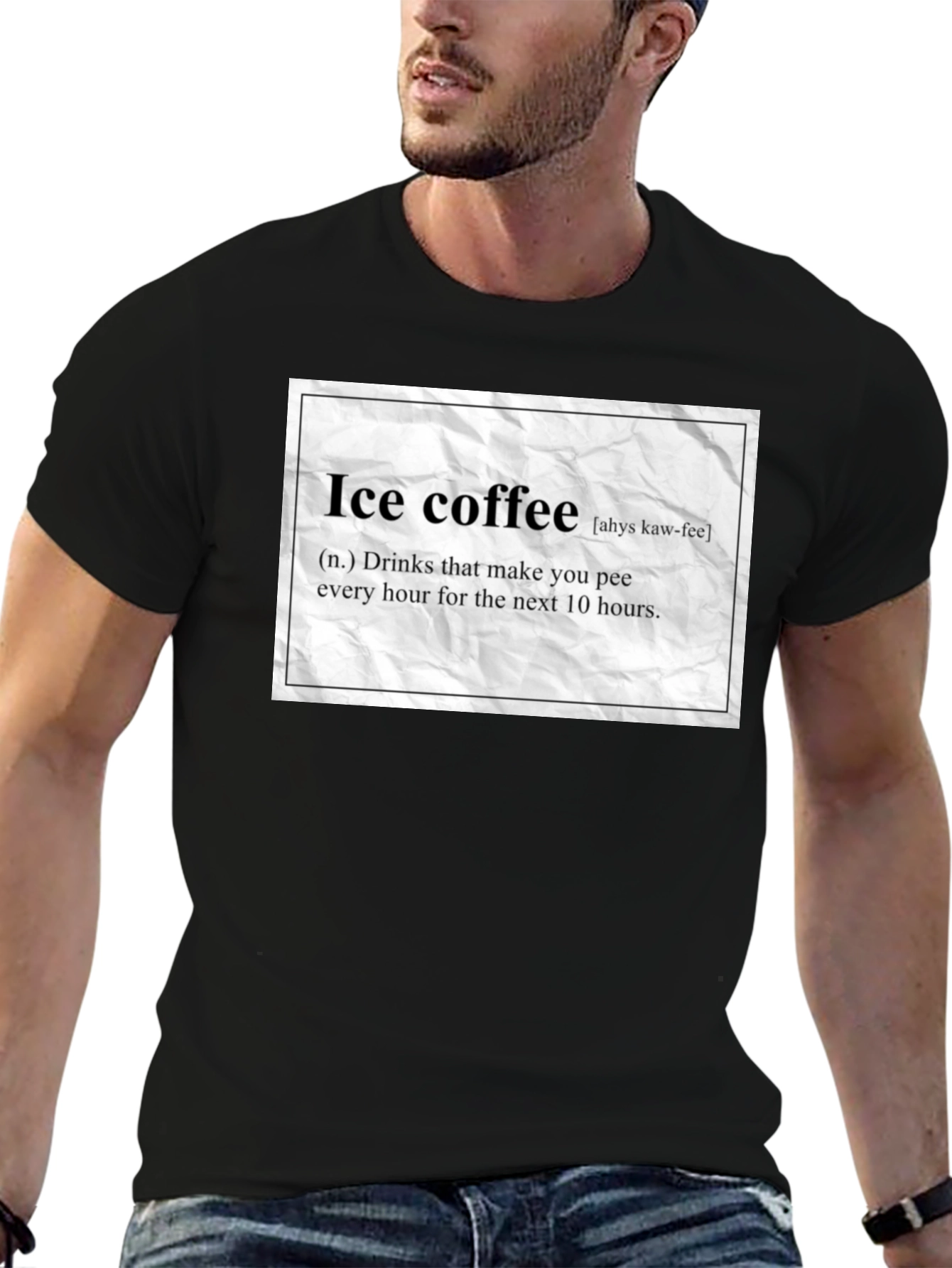 Ice Coffee Definition Black T-Shirt