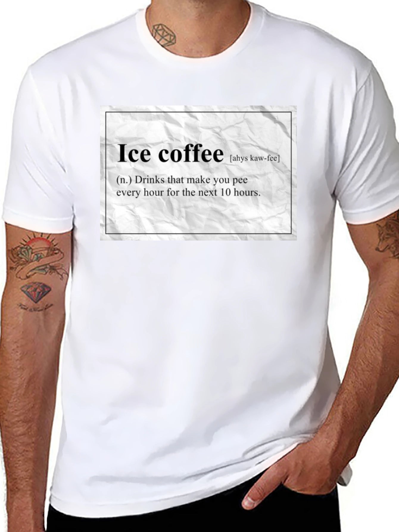 Ice Coffee Definition Black T-Shirt