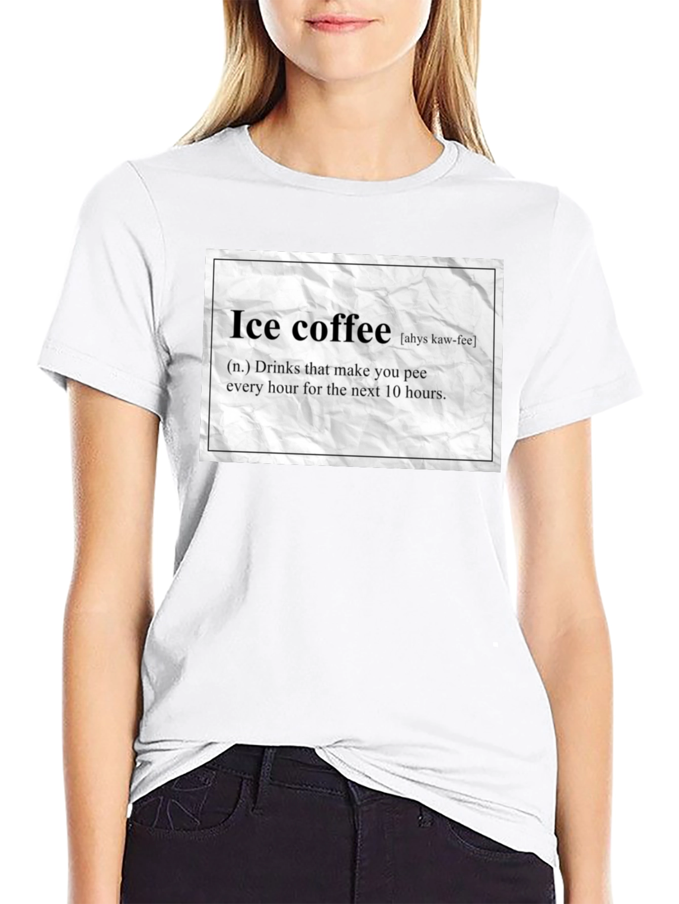 Ice Coffee Definition Black T-Shirt