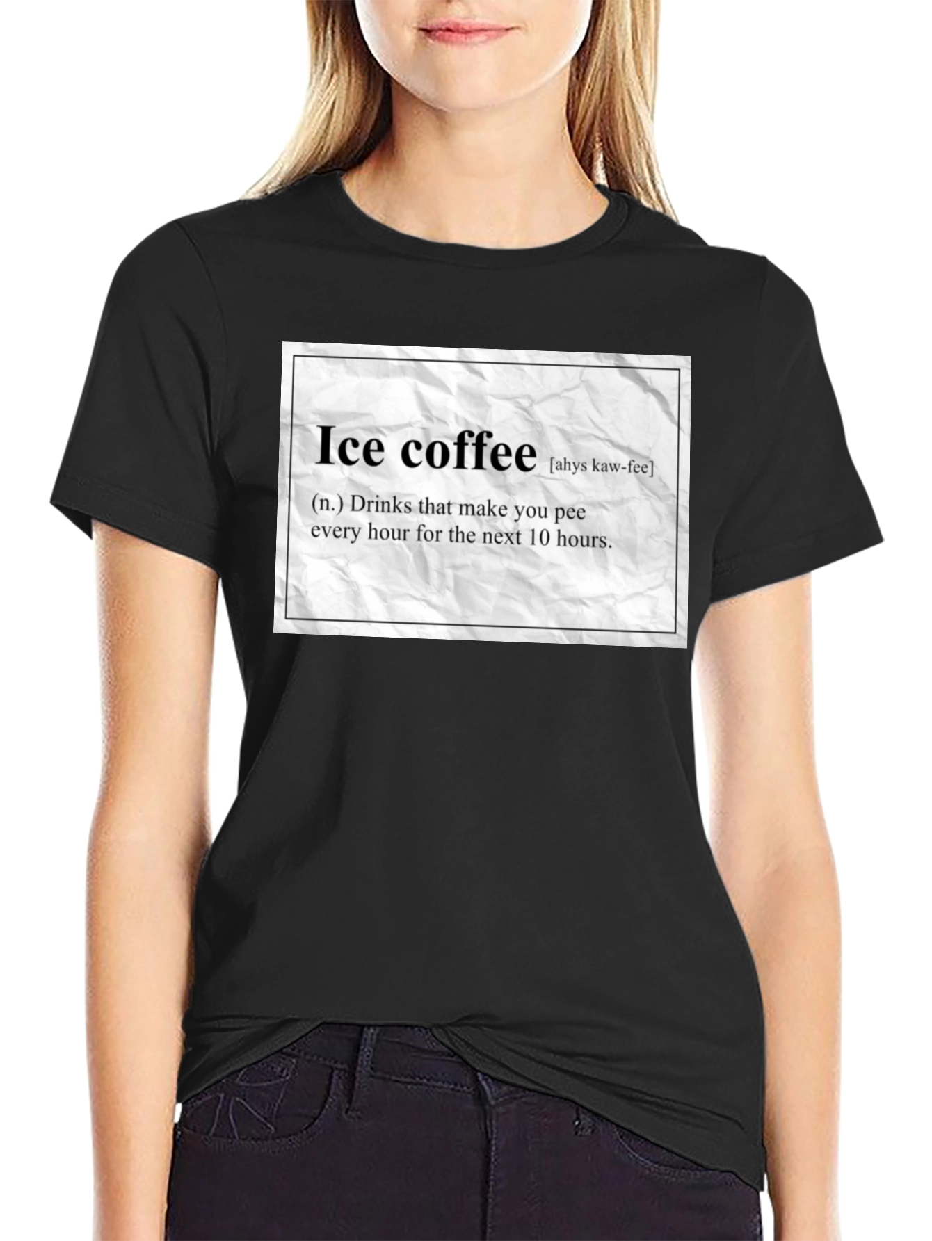 Ice Coffee Definition Black T-Shirt
