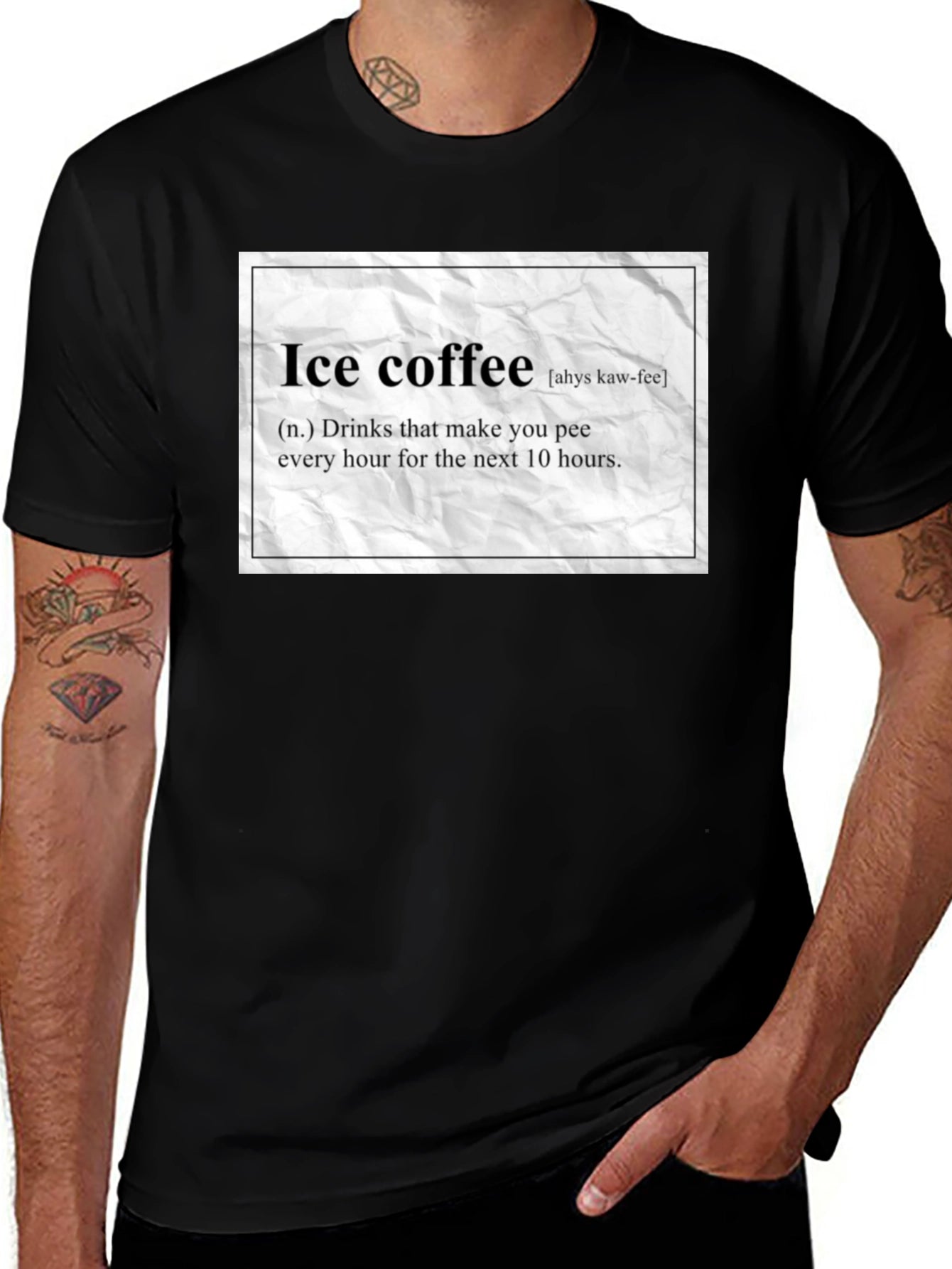 Ice Coffee Definition Black T-Shirt