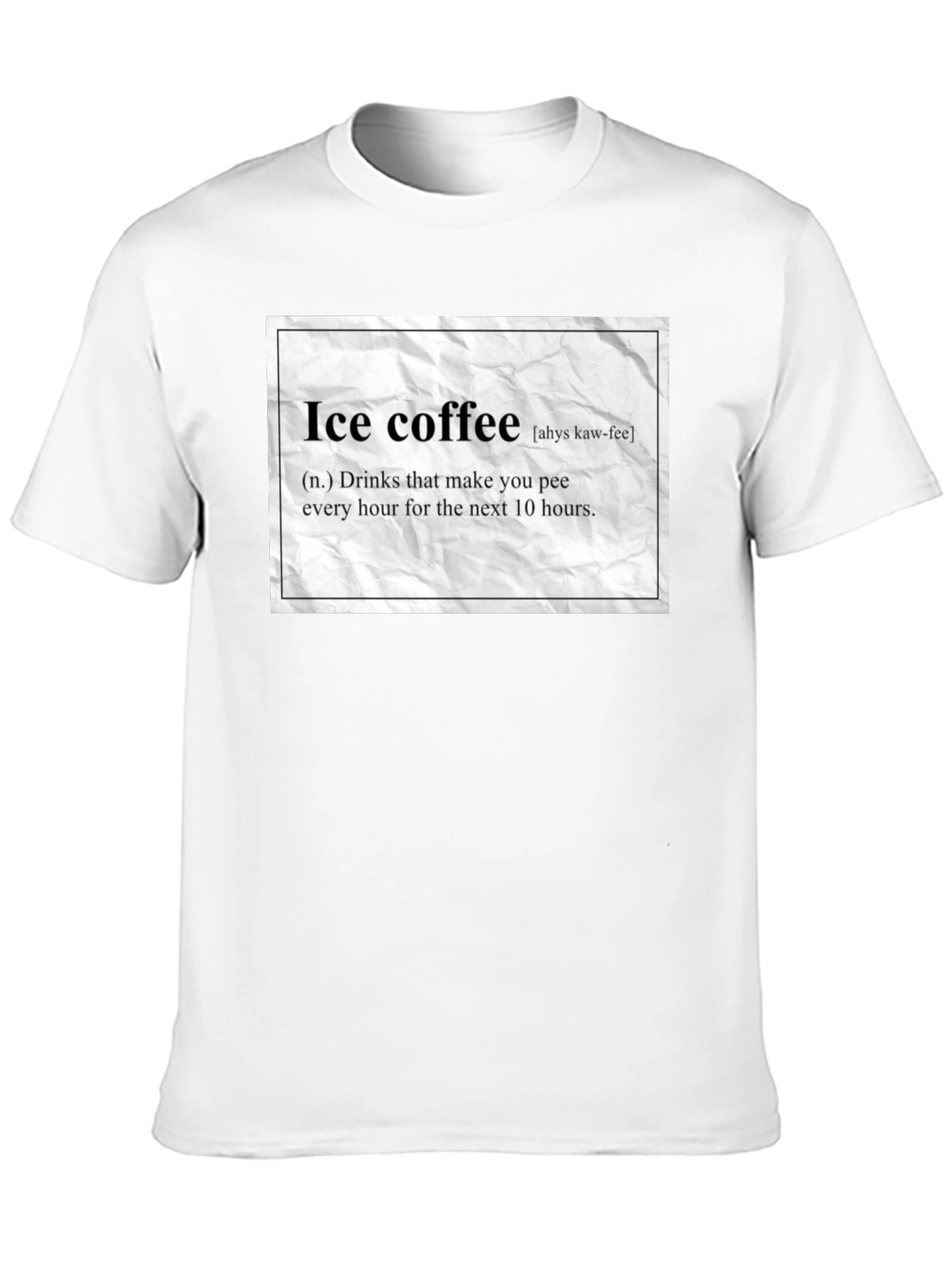 Ice Coffee Definition Black T-Shirt