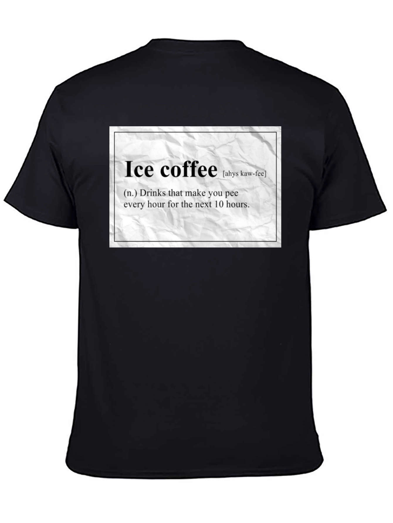 Ice Coffee Definition Black T-Shirt