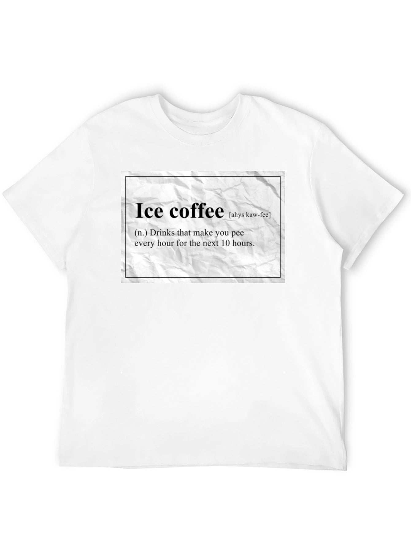 Ice Coffee Definition Black T-Shirt