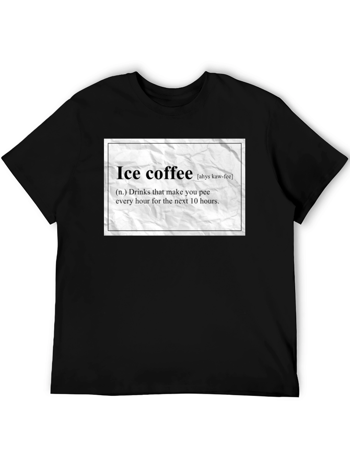 Ice Coffee Definition Black T-Shirt