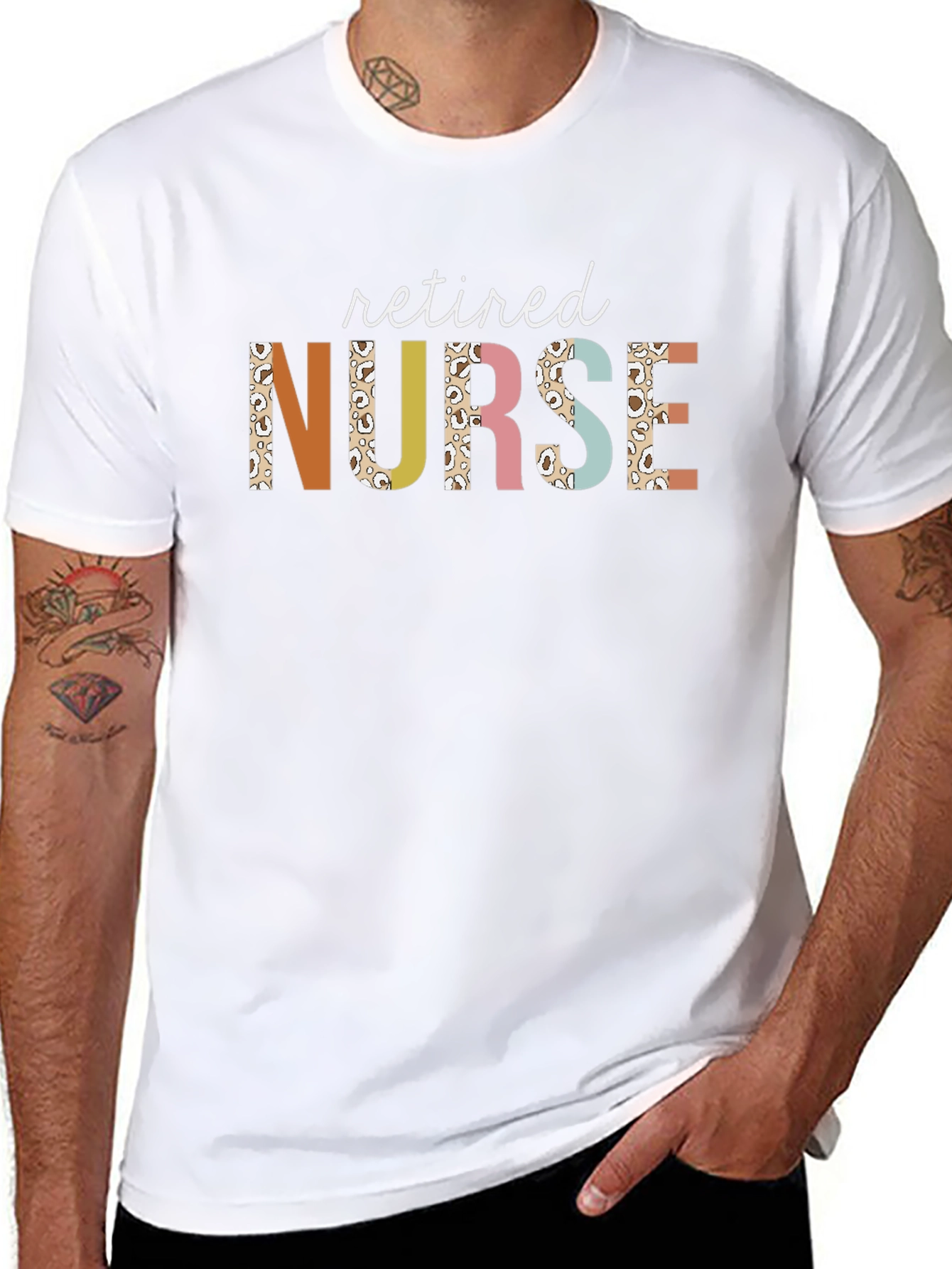 Retired Nurse Graphic T-Shirt - Black