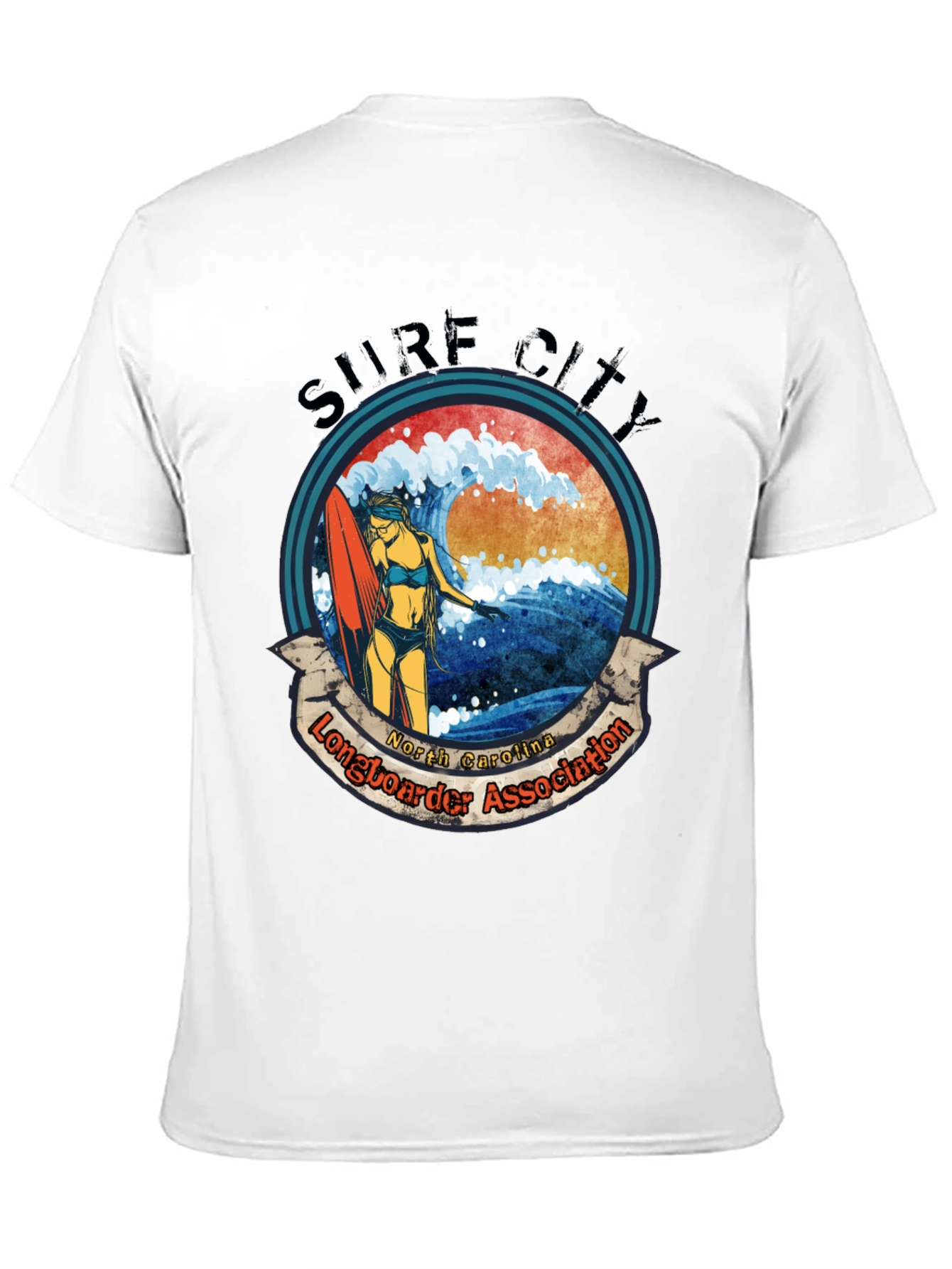 Surf City Longboarder T-Shirt