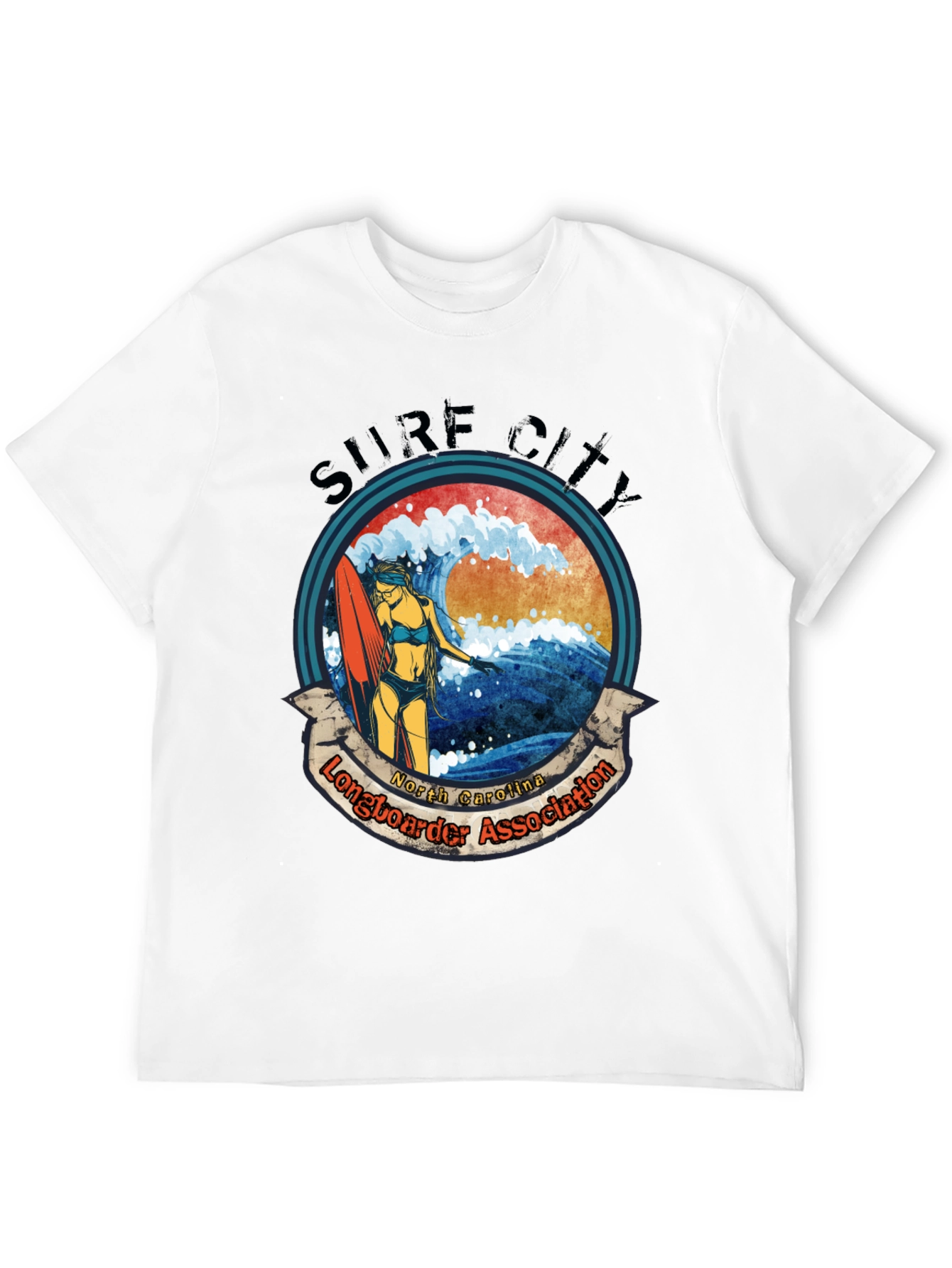 Surf City Longboarder T-Shirt