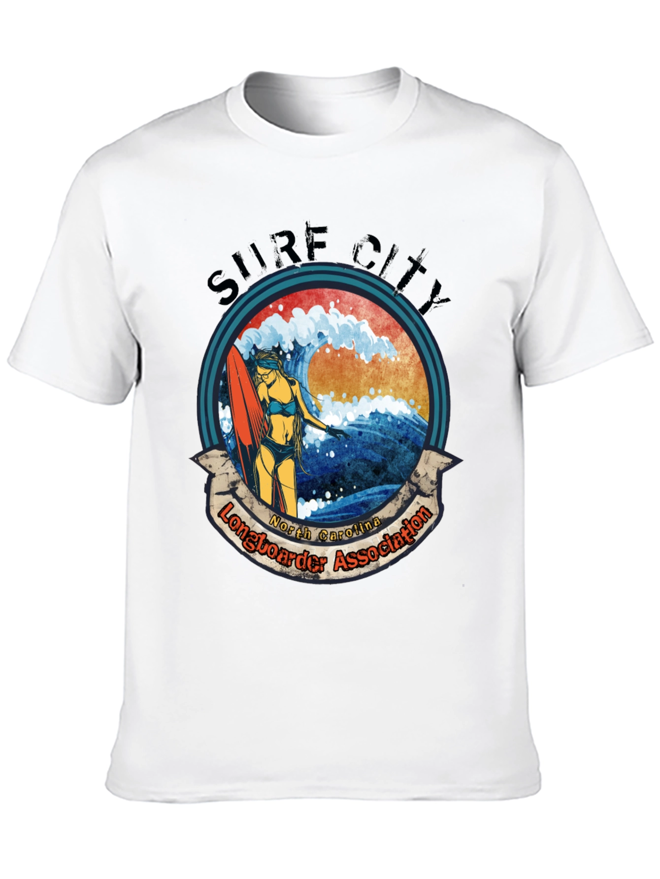 Surf City Longboarder T-Shirt