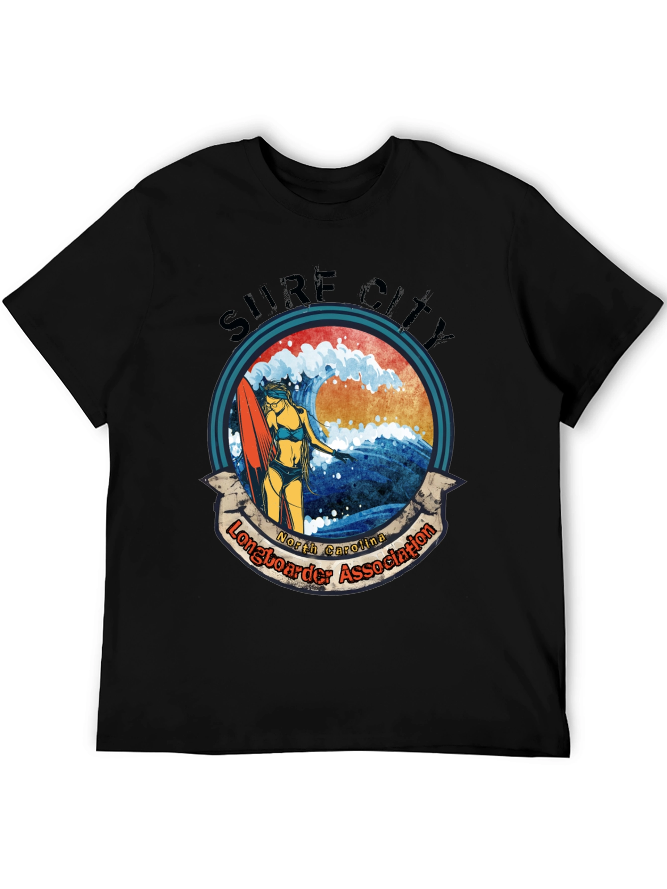 Surf City Longboarder T-Shirt