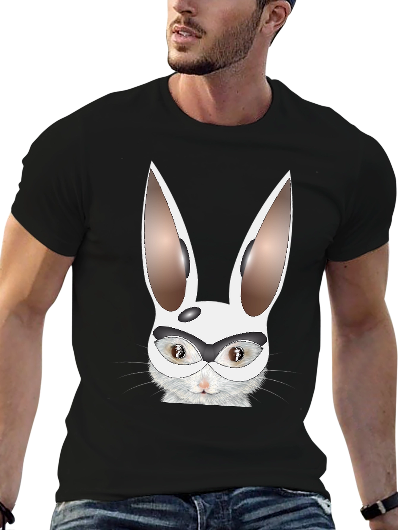 Funny Rabbit Mask T-Shirt - Unisex