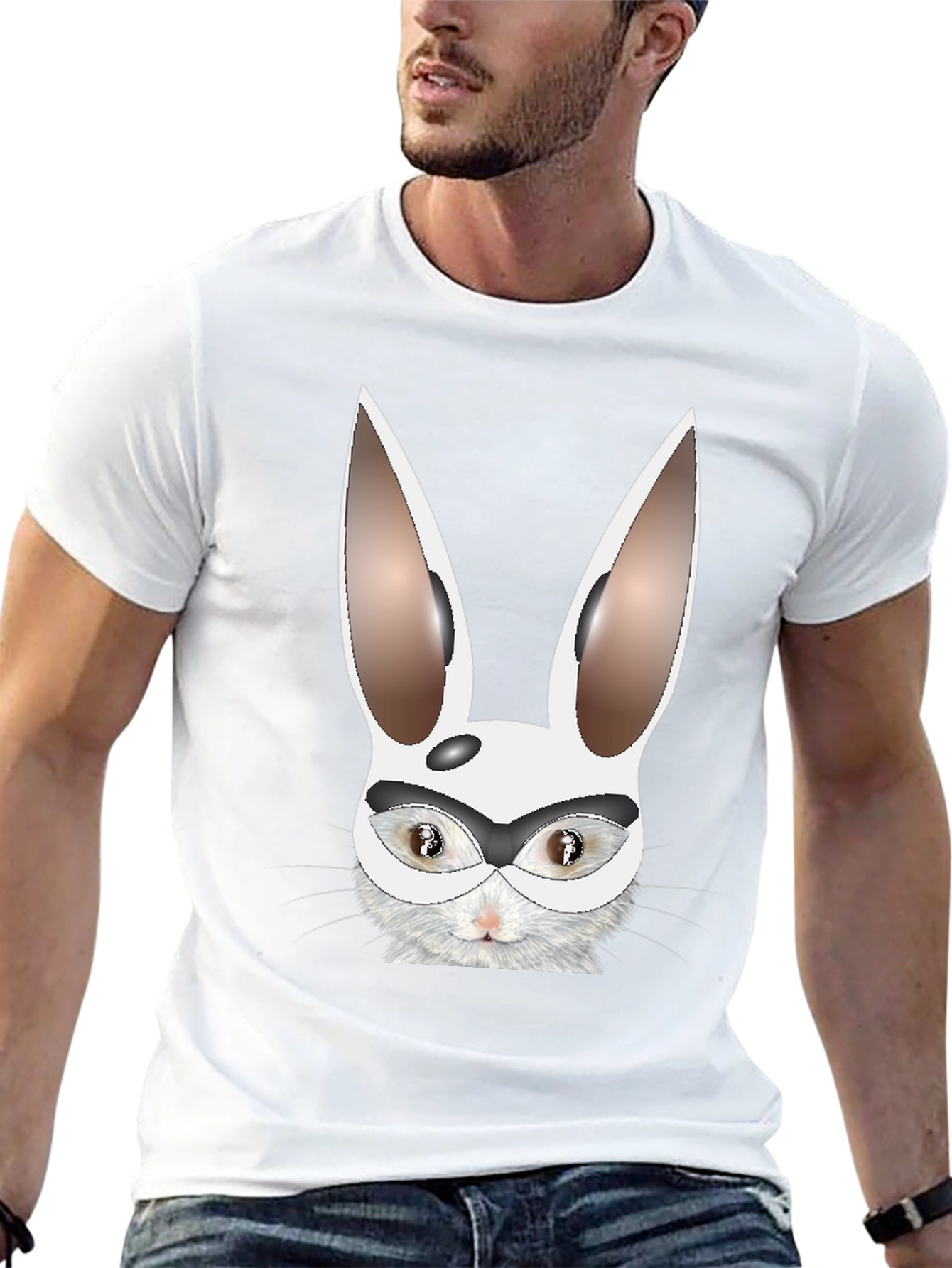 Funny Rabbit Mask T-Shirt - Unisex