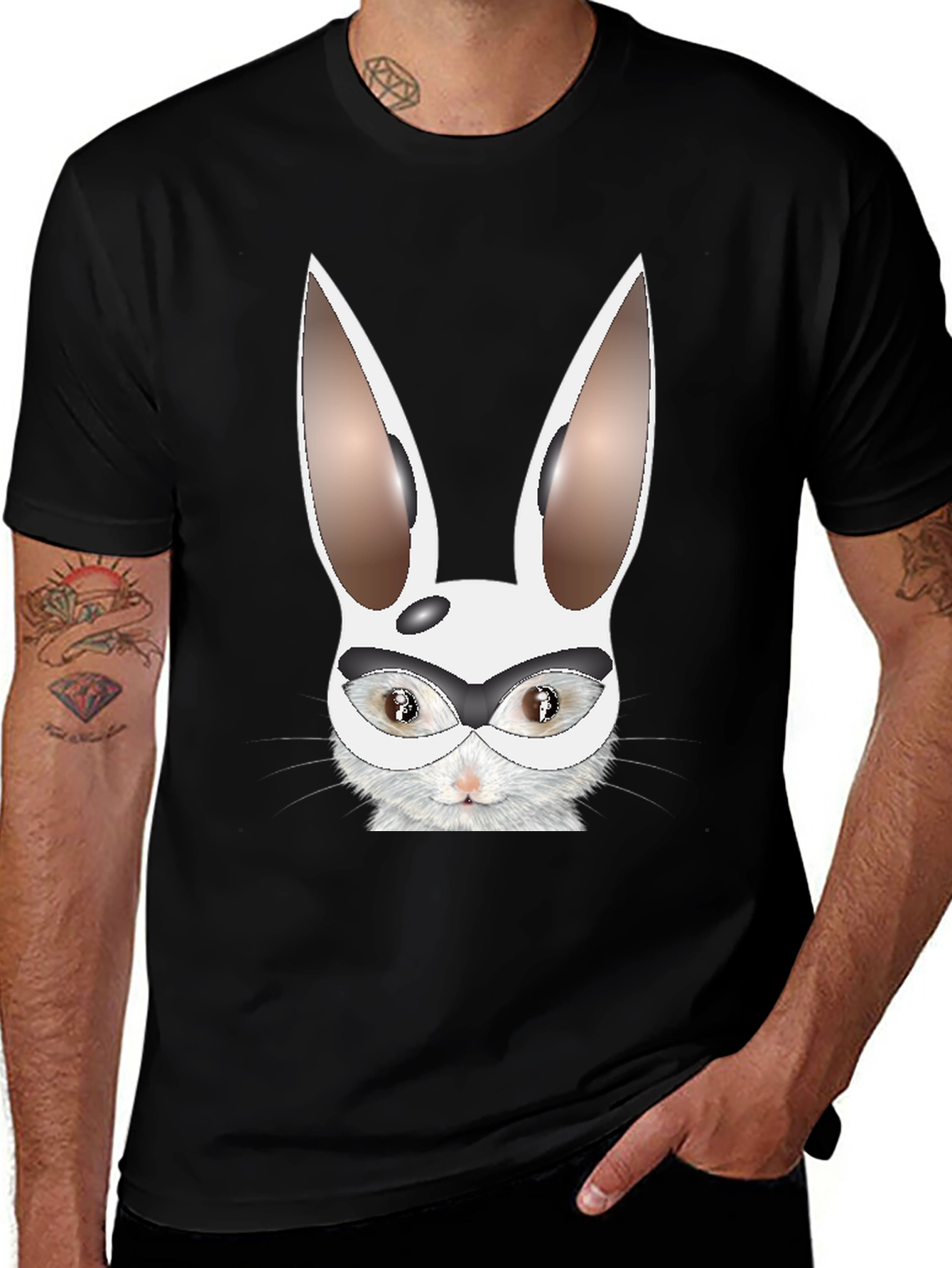Funny Rabbit Mask T-Shirt - Unisex