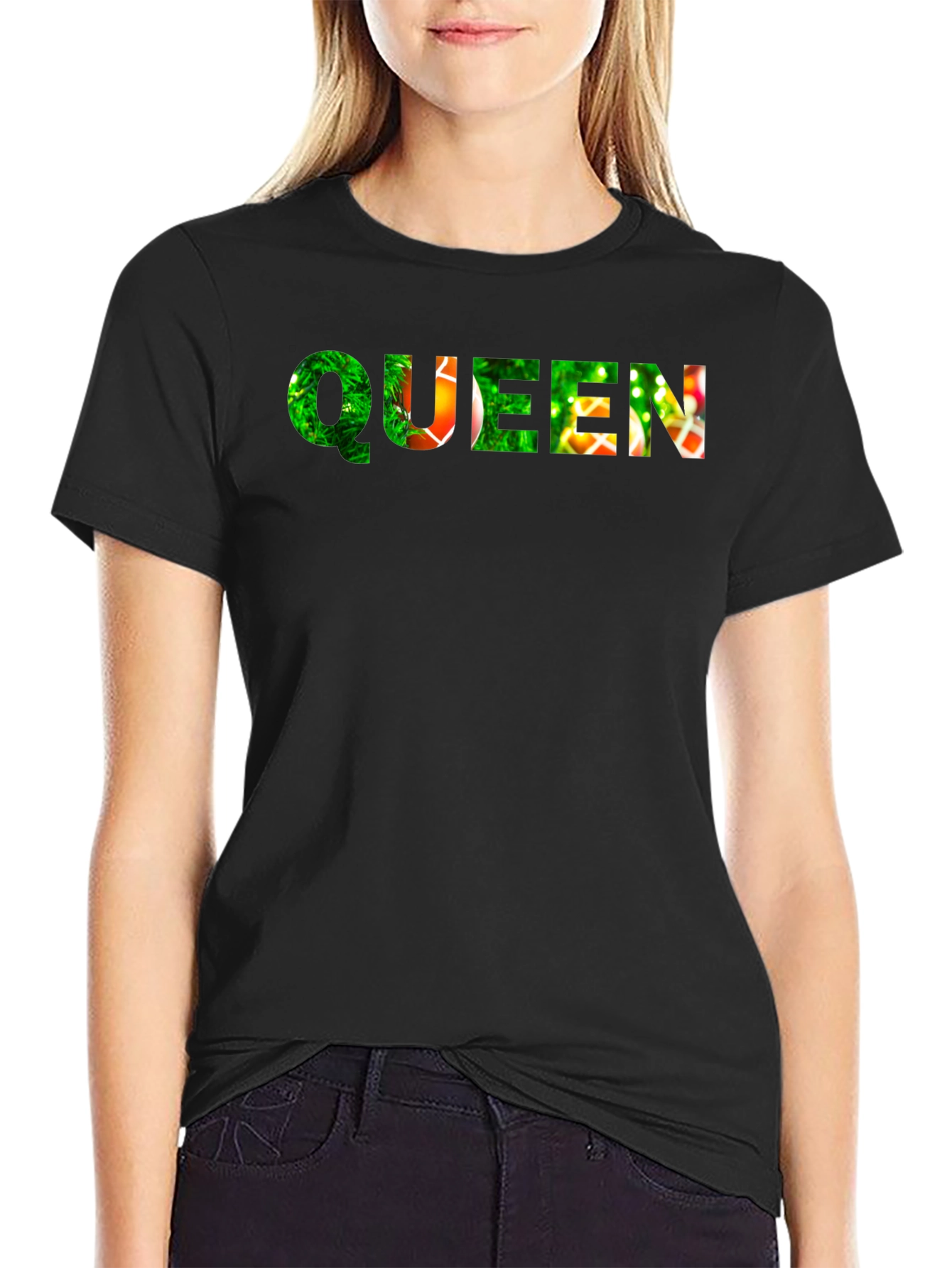 Queen Christmas Tree Fill T-Shirt