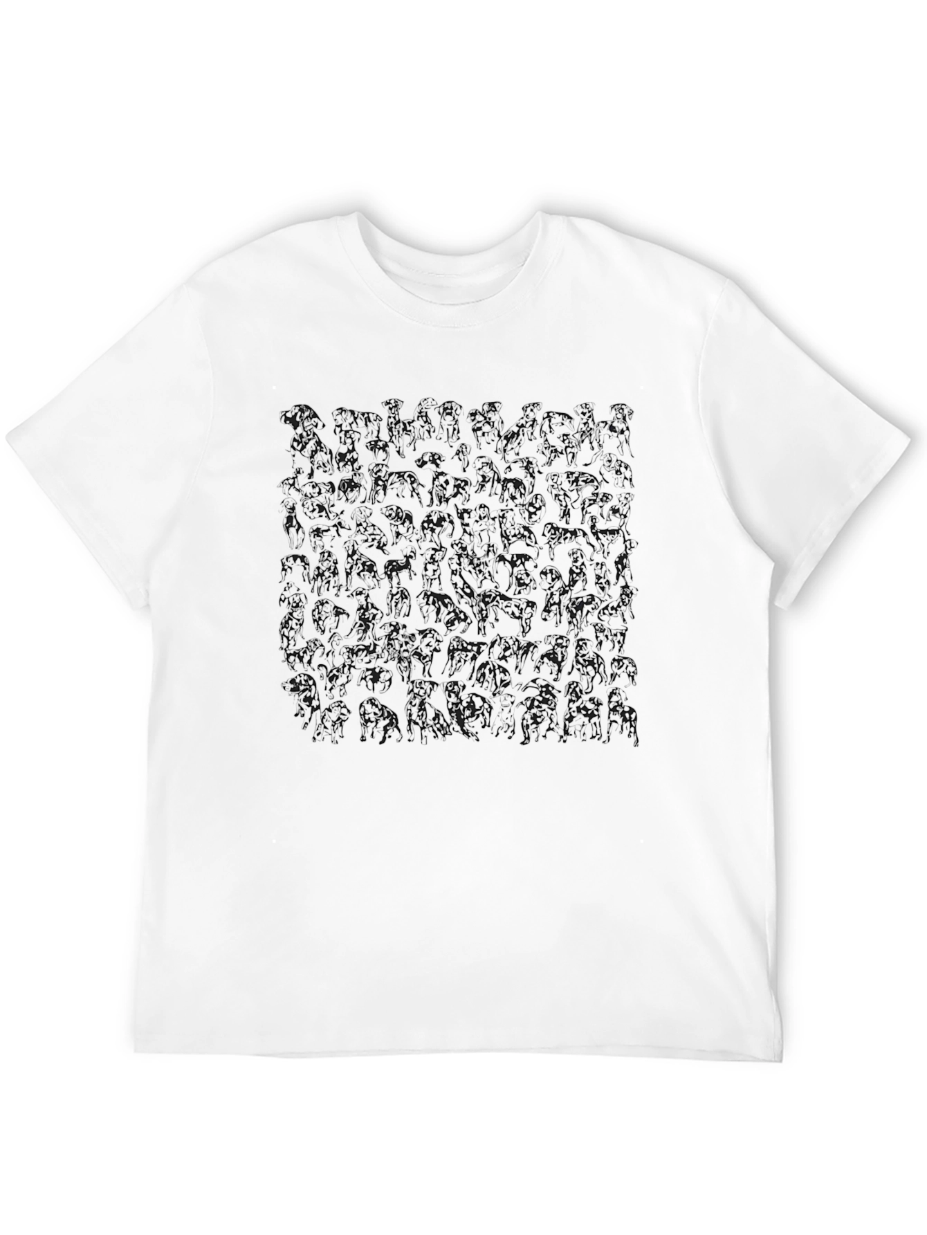 Abstract Gorilla Print Black T-Shirt