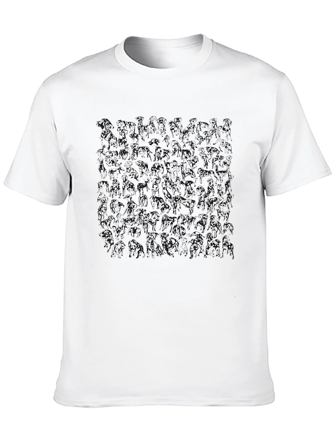 Abstract Gorilla Print Black T-Shirt