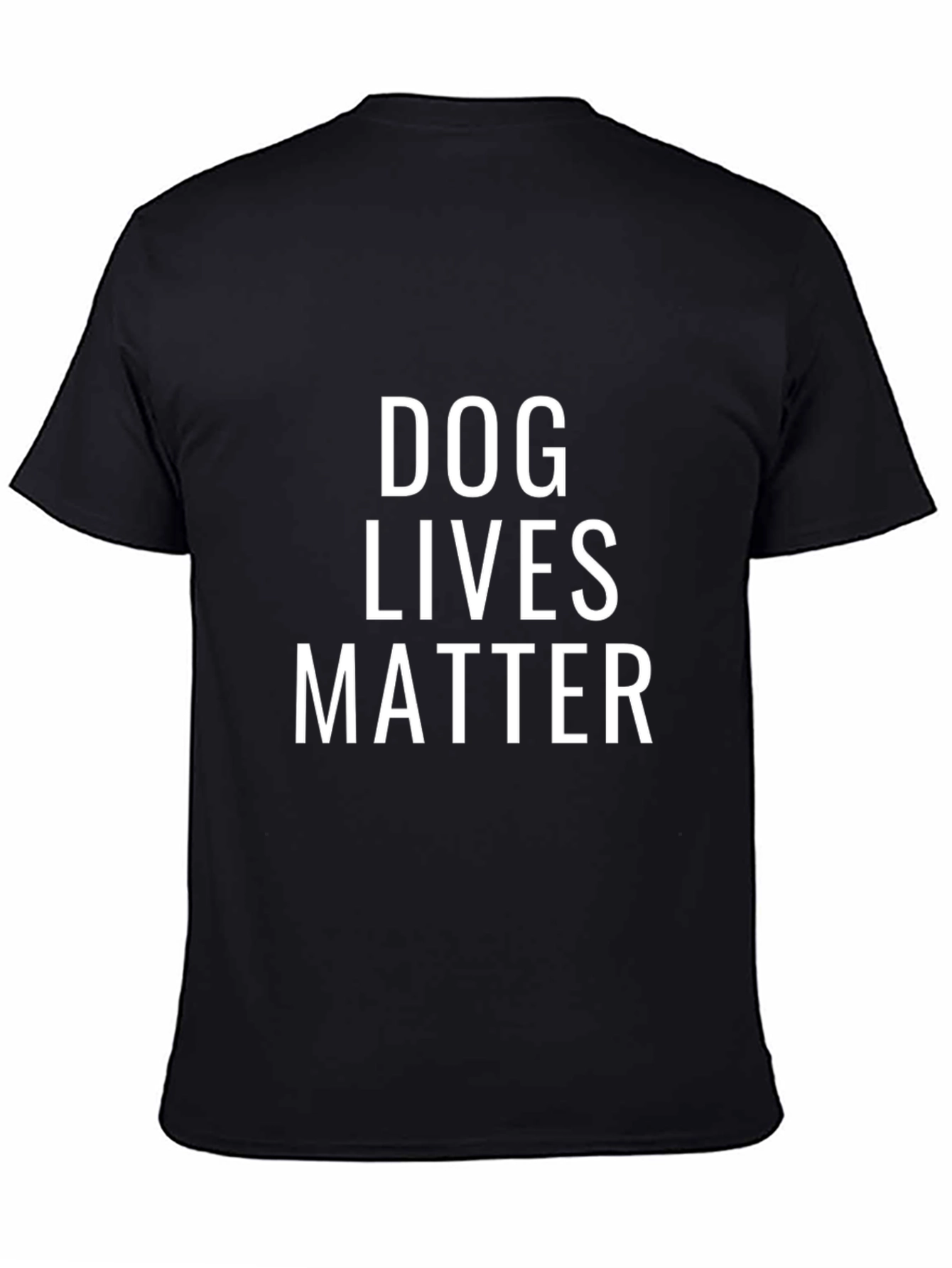 Dog Lives Matter Graphic Print Black T-Shirt