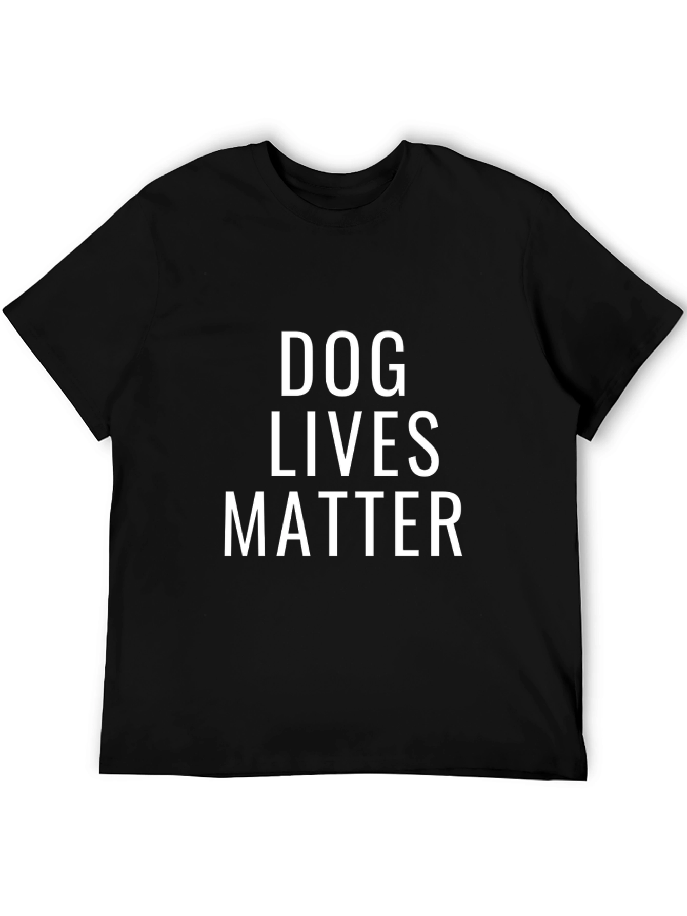 Dog Lives Matter Graphic Print Black T-Shirt