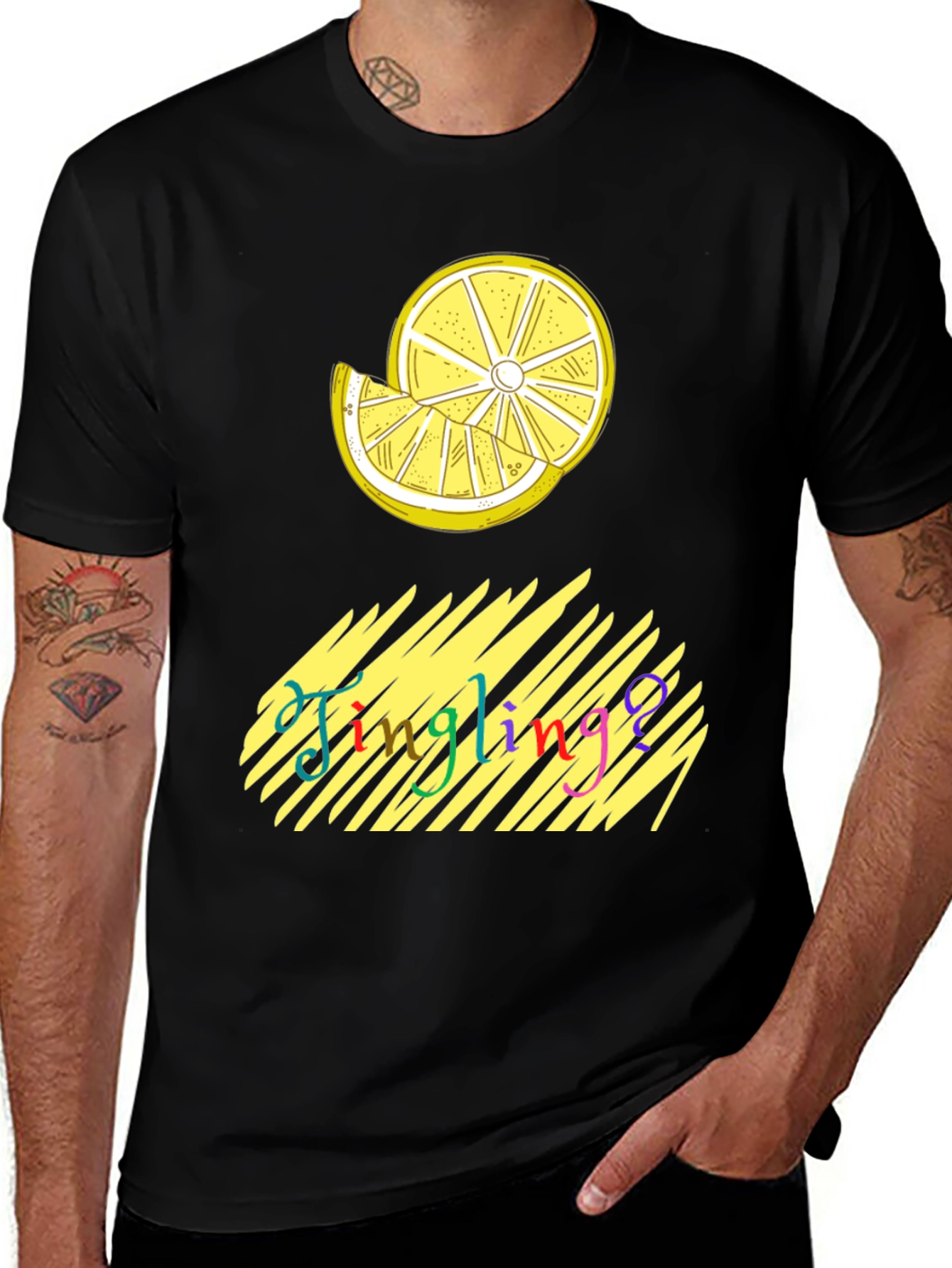 Jingling Lemon Graphic Tee - Soft Cotton