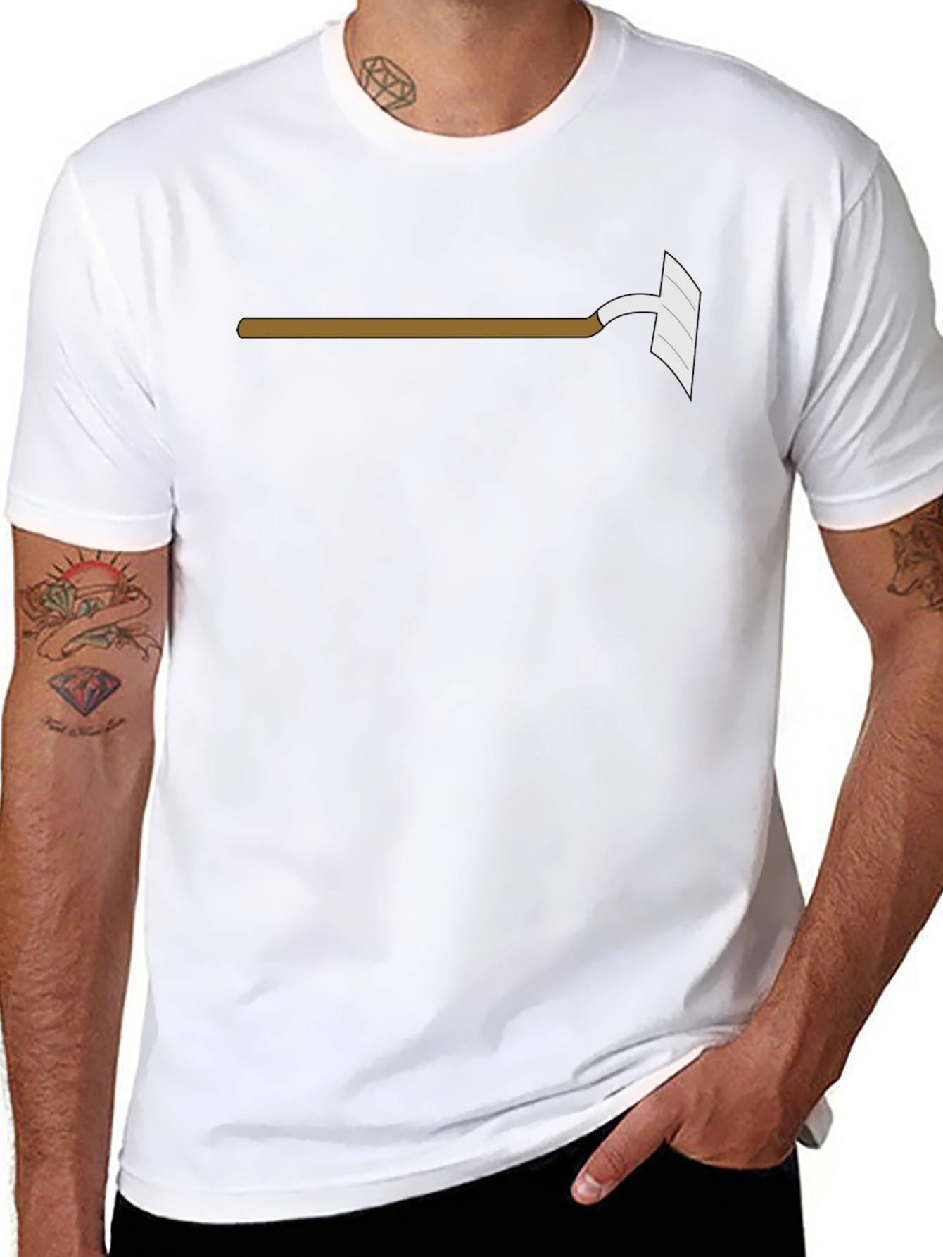 Novelty Scythe Graphic Tee - Black Cotton Blend T-Shirt