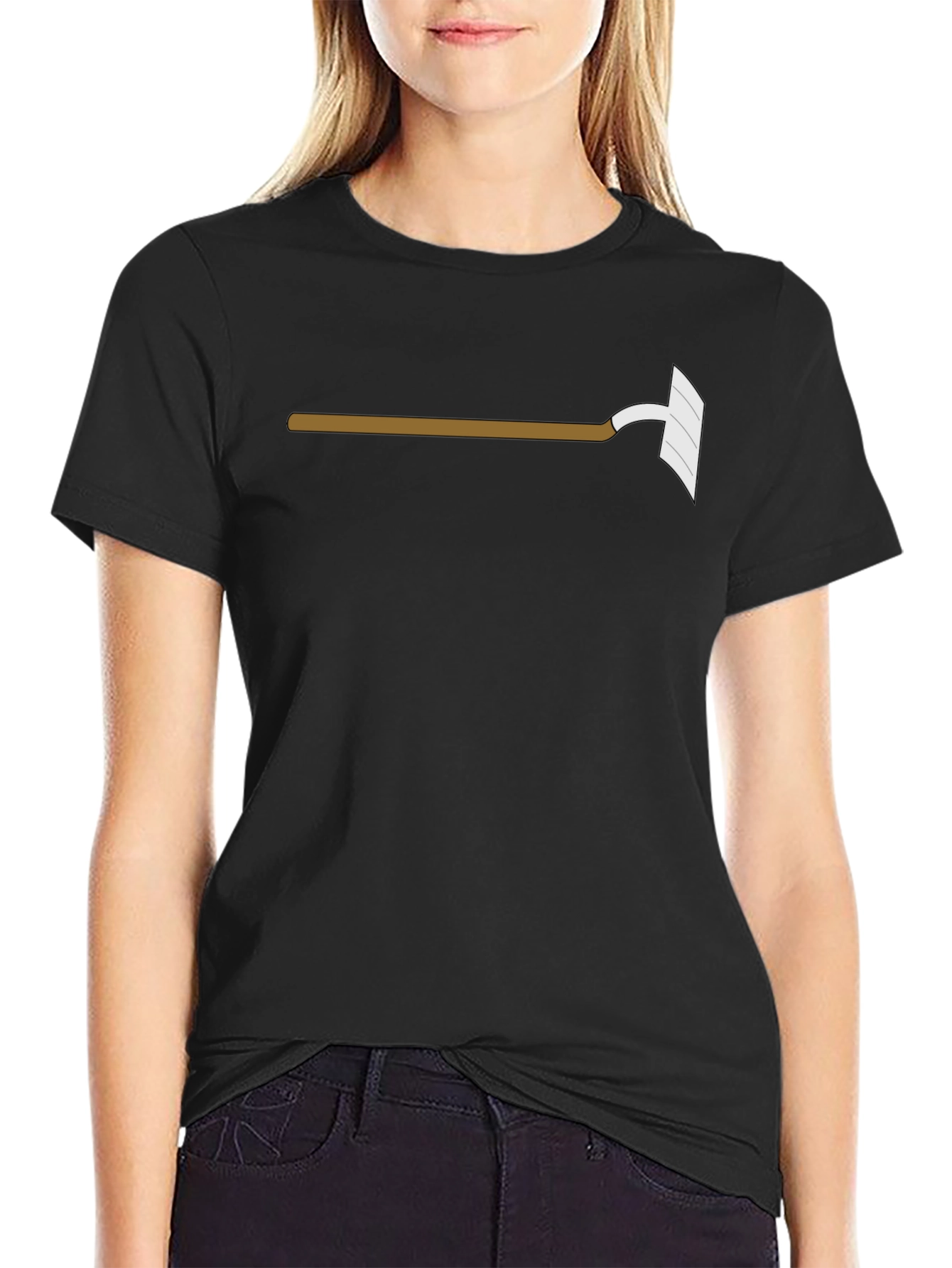 Novelty Scythe Graphic Tee - Black Cotton Blend T-Shirt