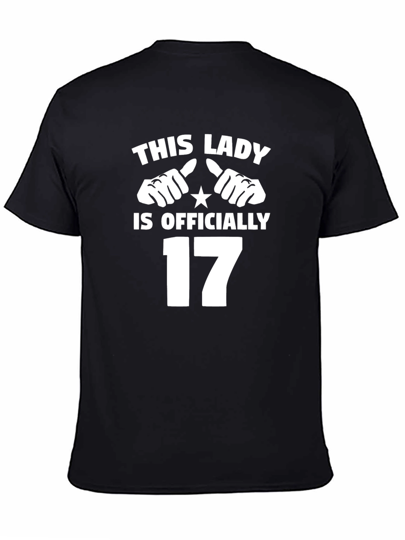 This Lady is Officially 17 Black T-Shirt