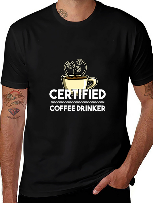 Certified Coffee Drinker Black T-Shirt