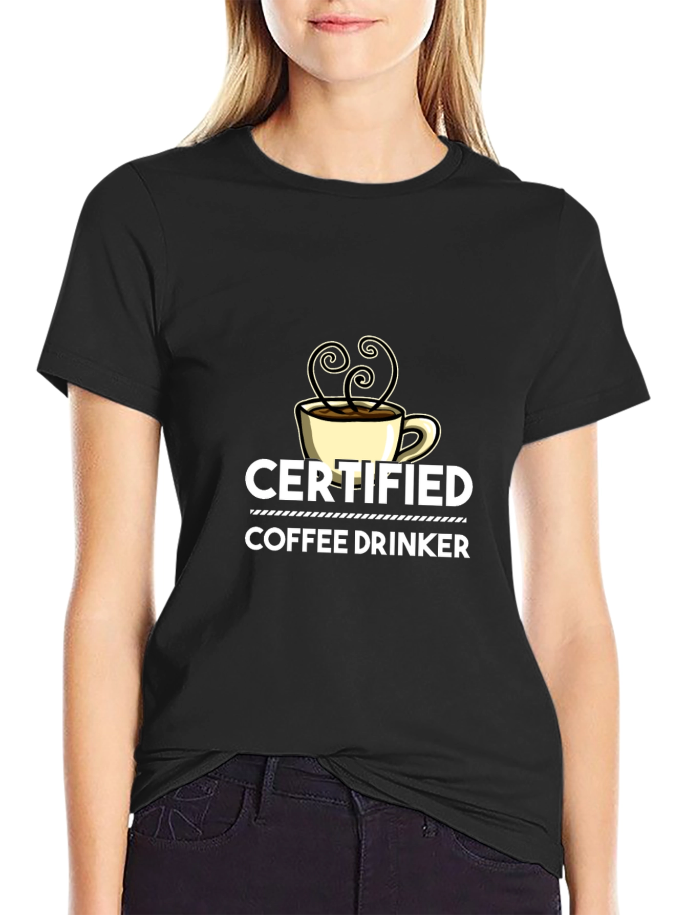 Certified Coffee Drinker Black T-Shirt