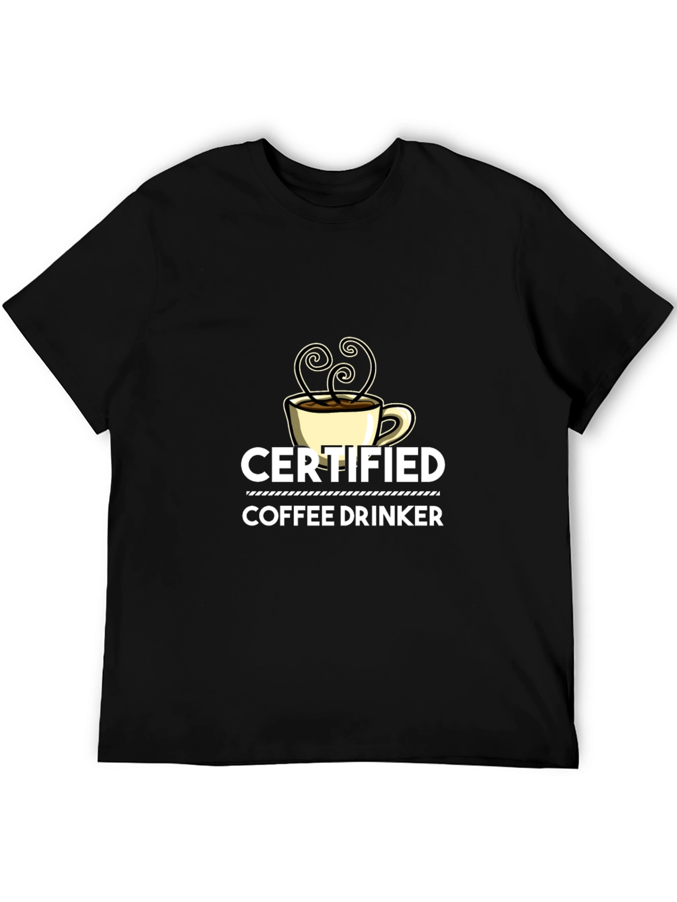 Certified Coffee Drinker Black T-Shirt