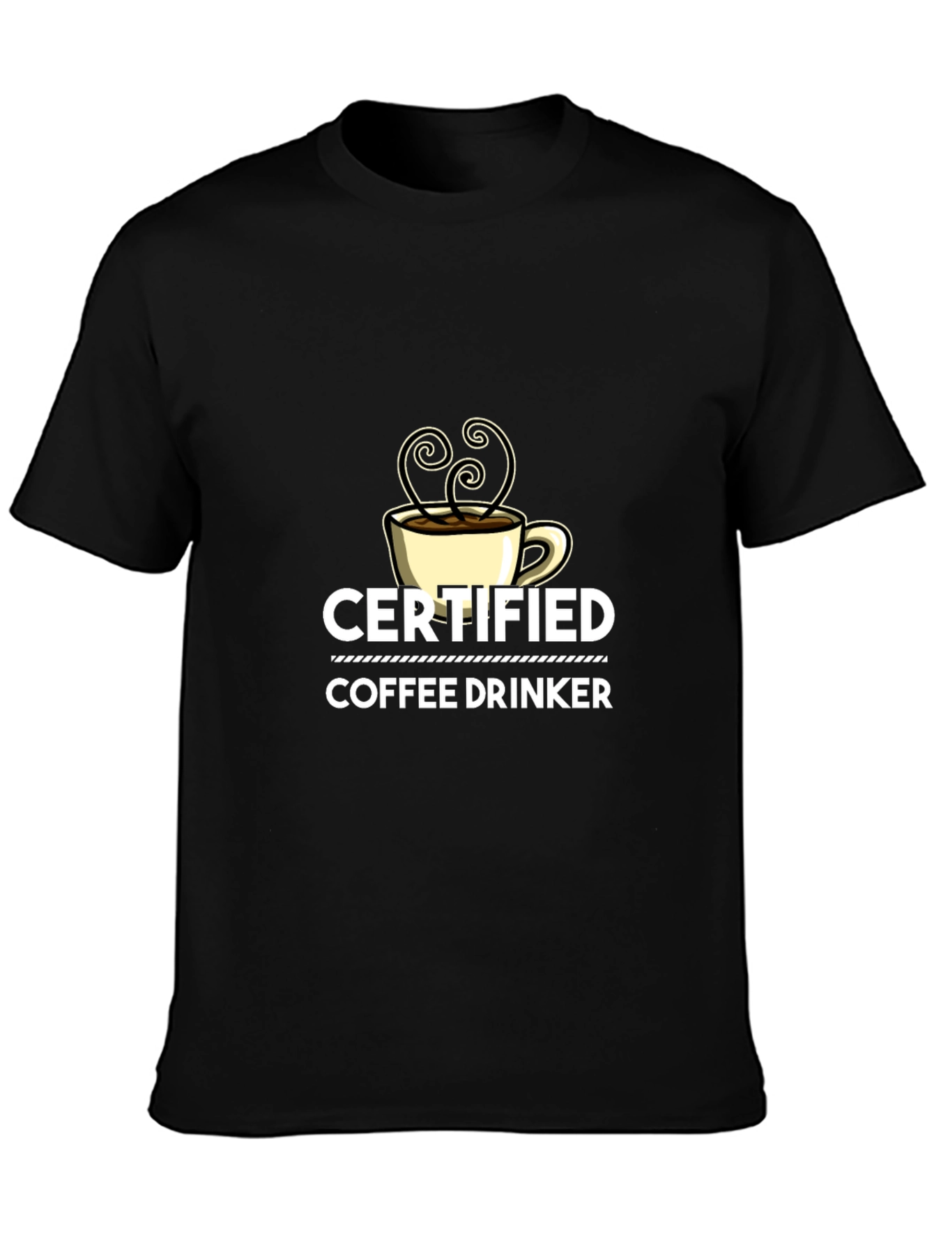Certified Coffee Drinker Black T-Shirt