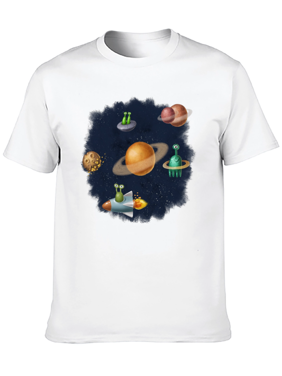 Space Alien Planet Graphic T-Shirt