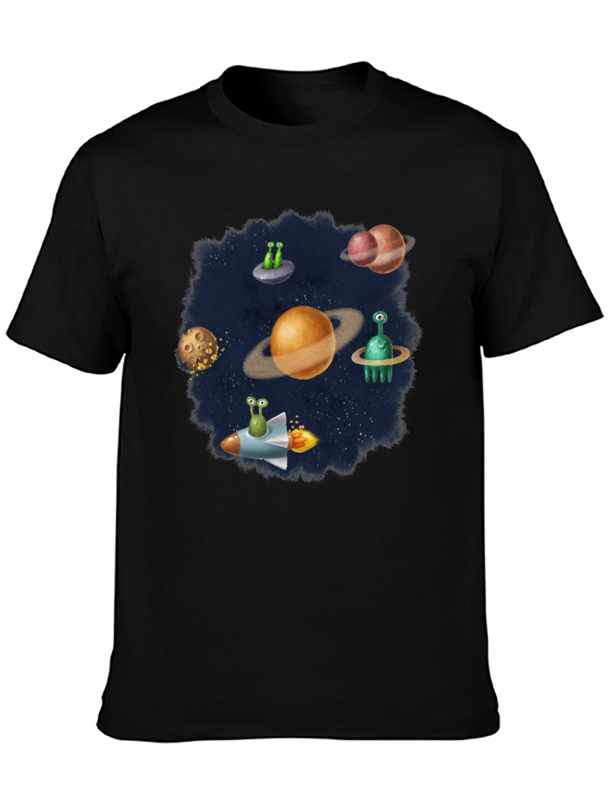 Space Alien Planet Graphic T-Shirt