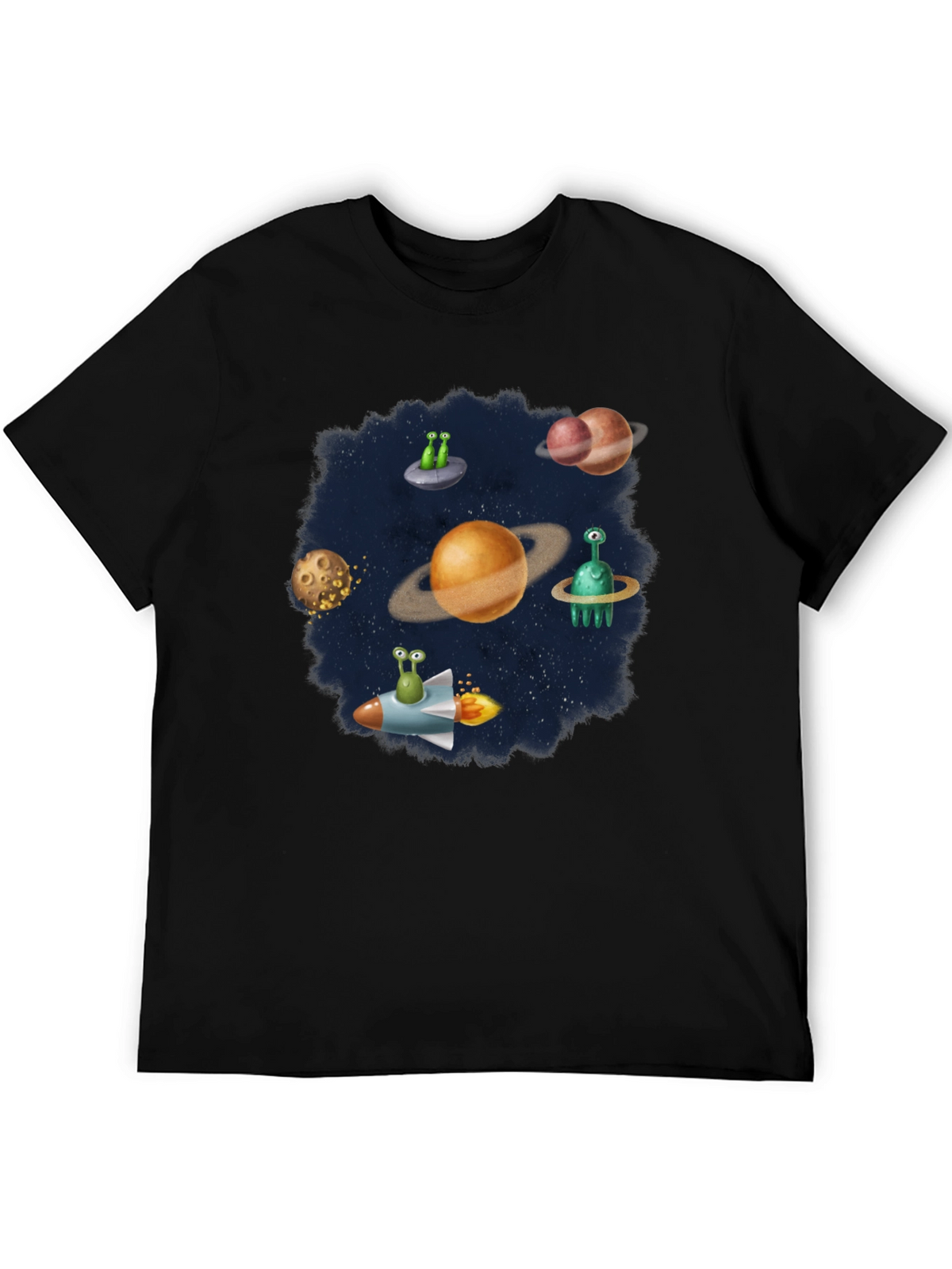 Space Alien Planet Graphic T-Shirt