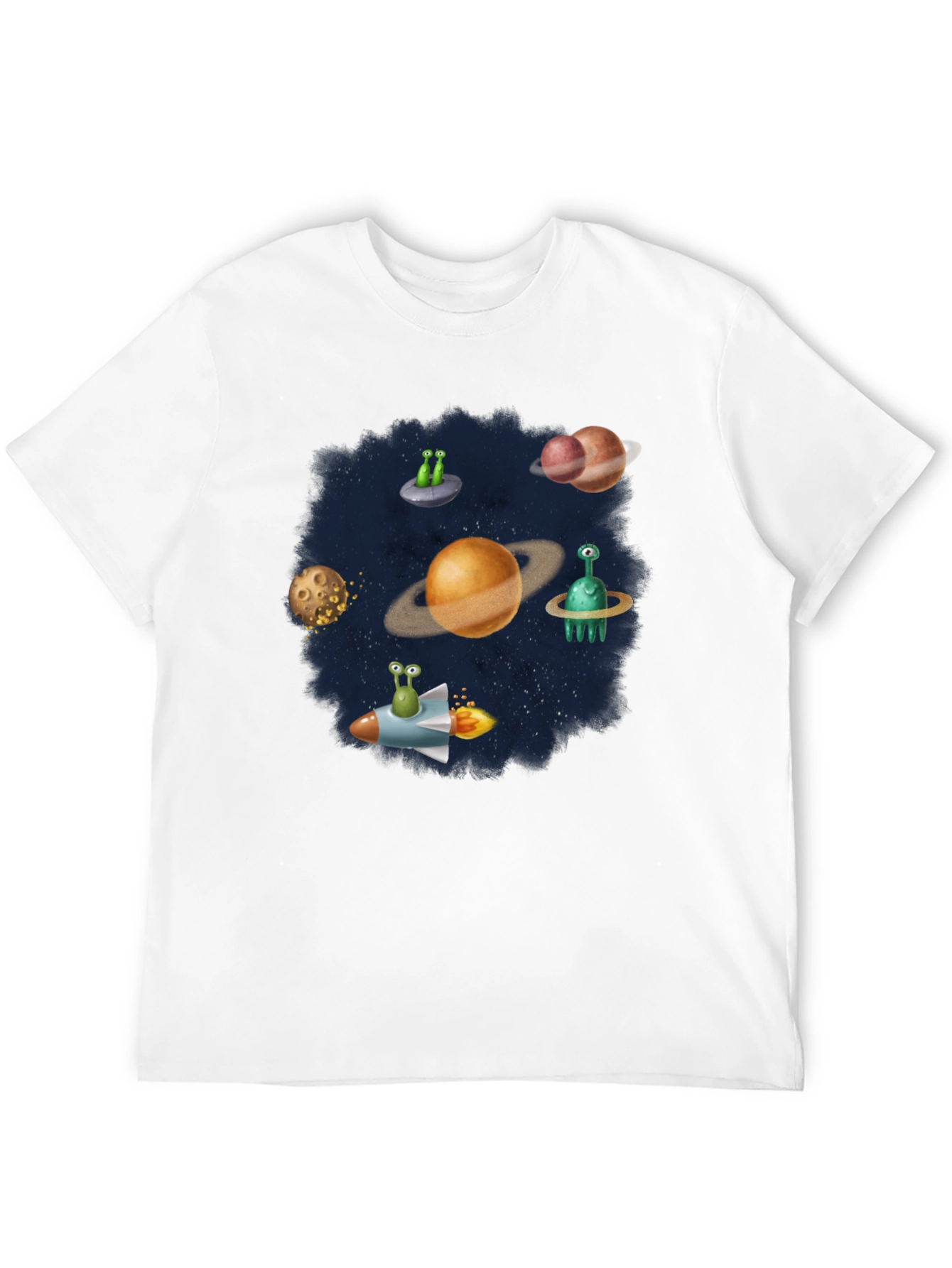 Space Alien Planet Graphic T-Shirt