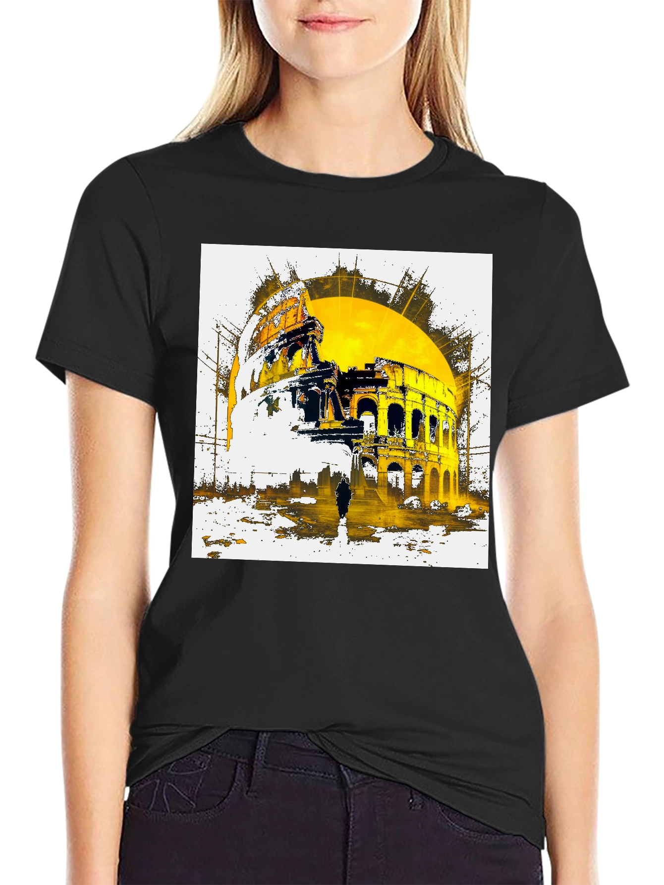 Colosseum Graphic Print Black T-Shirt