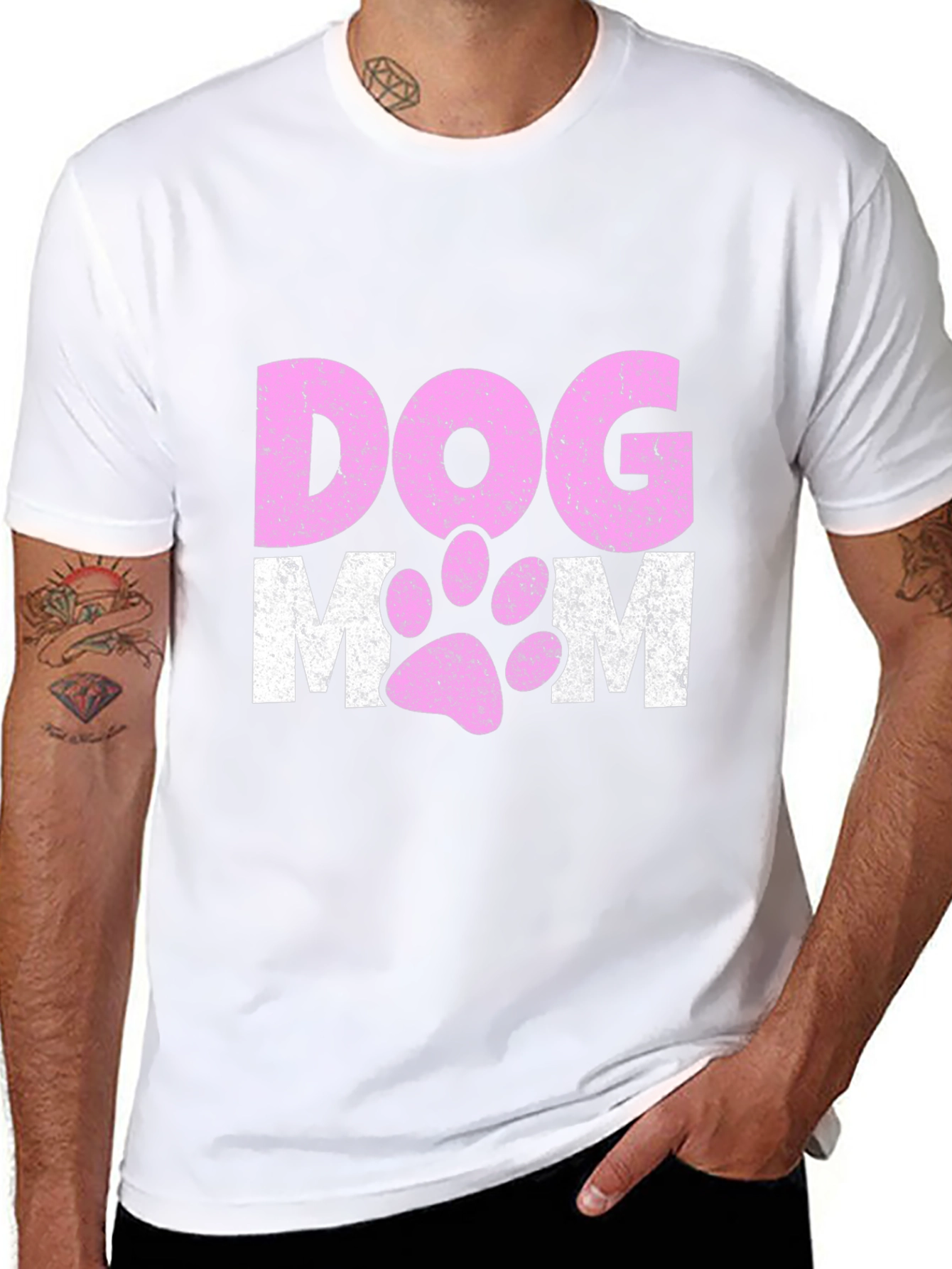 Dog Mom T-Shirt - Paw Print Design