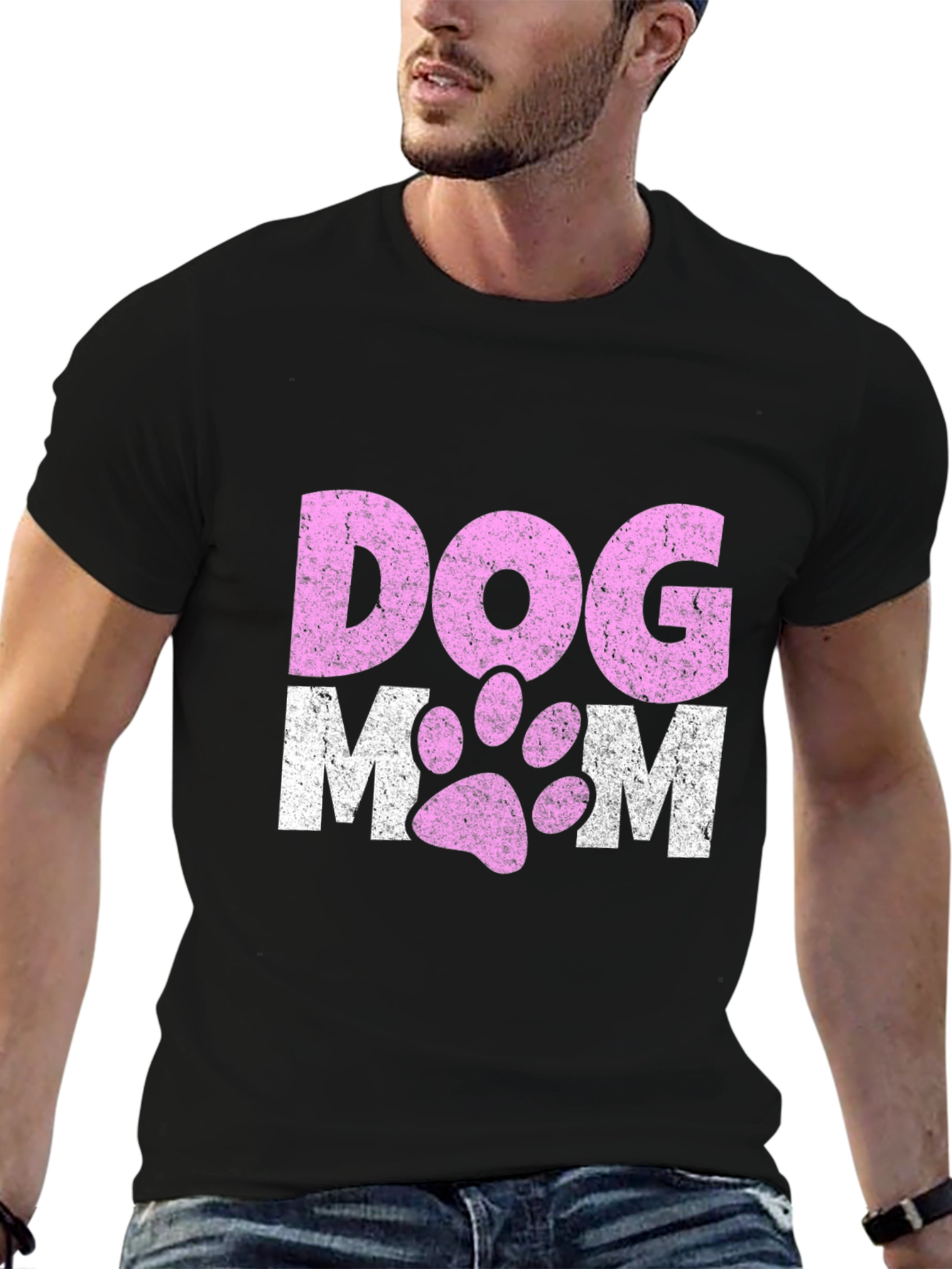 Dog Mom T-Shirt - Paw Print Design