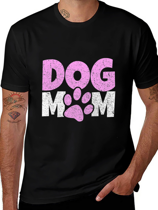 Dog Mom T-Shirt - Paw Print Design