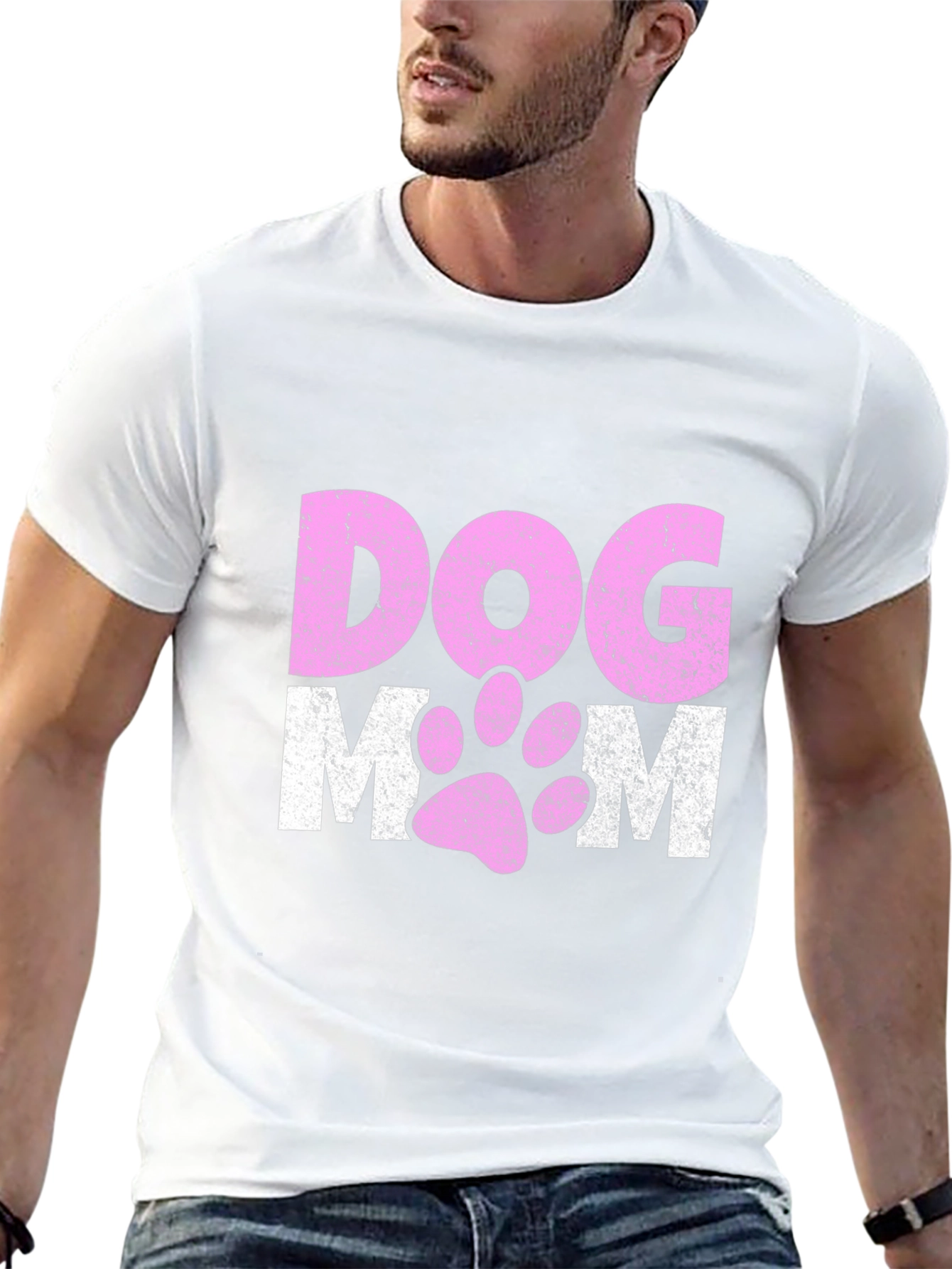 Dog Mom T-Shirt - Paw Print Design