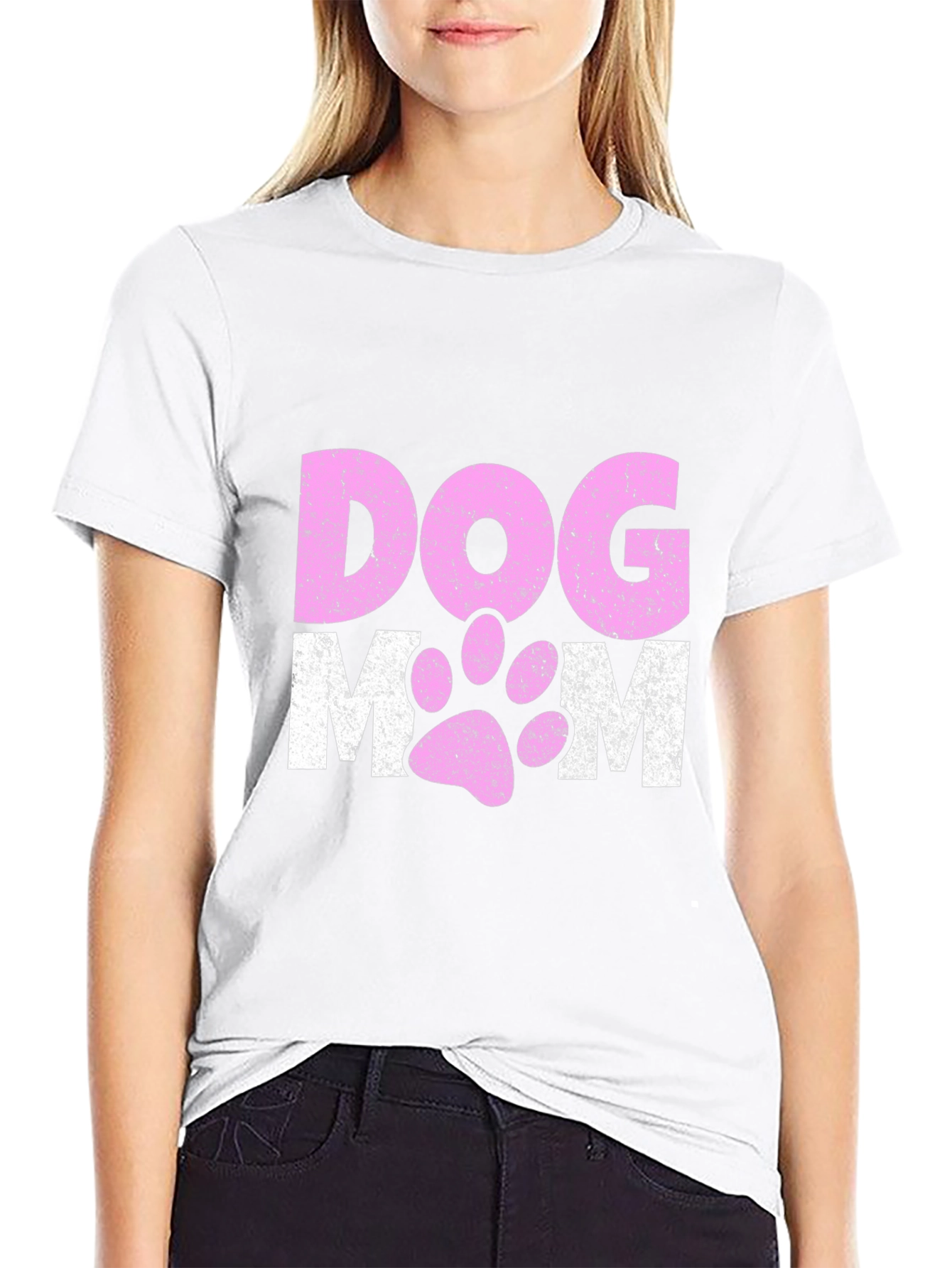 Dog Mom T-Shirt - Paw Print Design