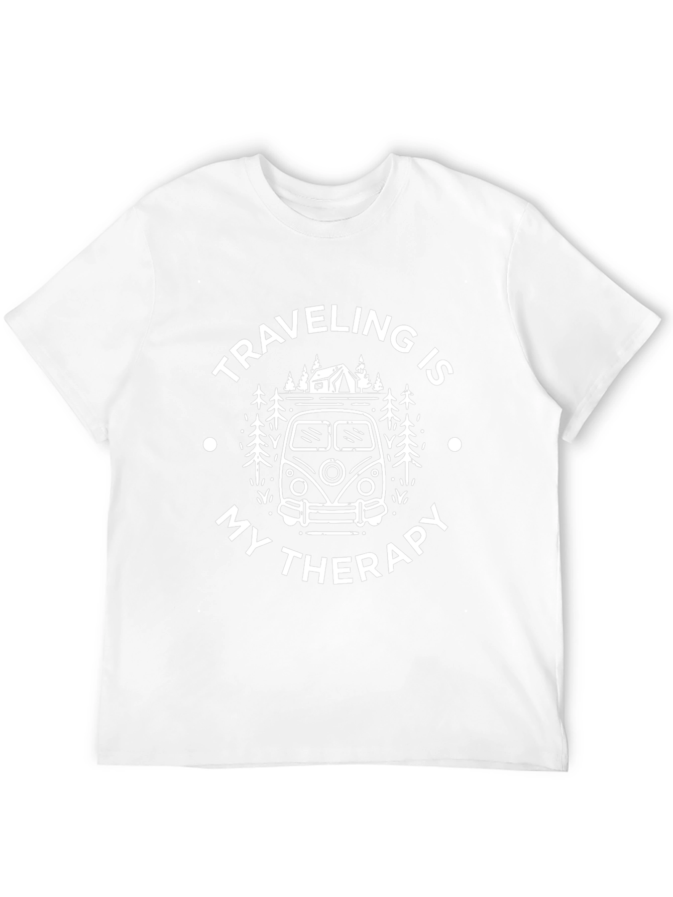 Traveling is My Therapy Black Graphic Tee
