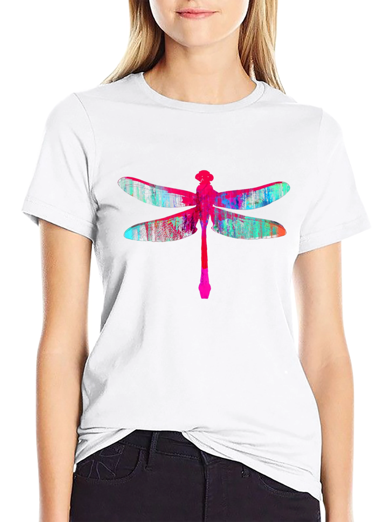 Dragonfly Graphic Black T-Shirt