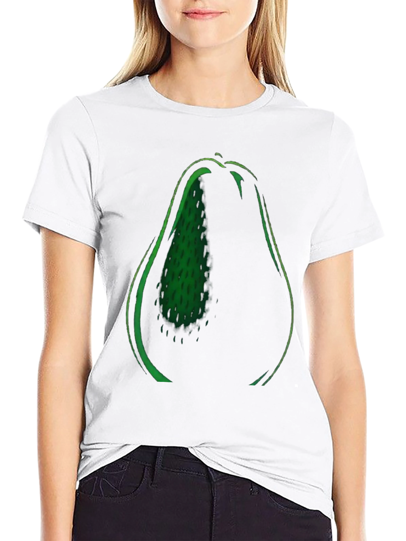 Avocado Graphic Tee - Black Cotton T-Shirt