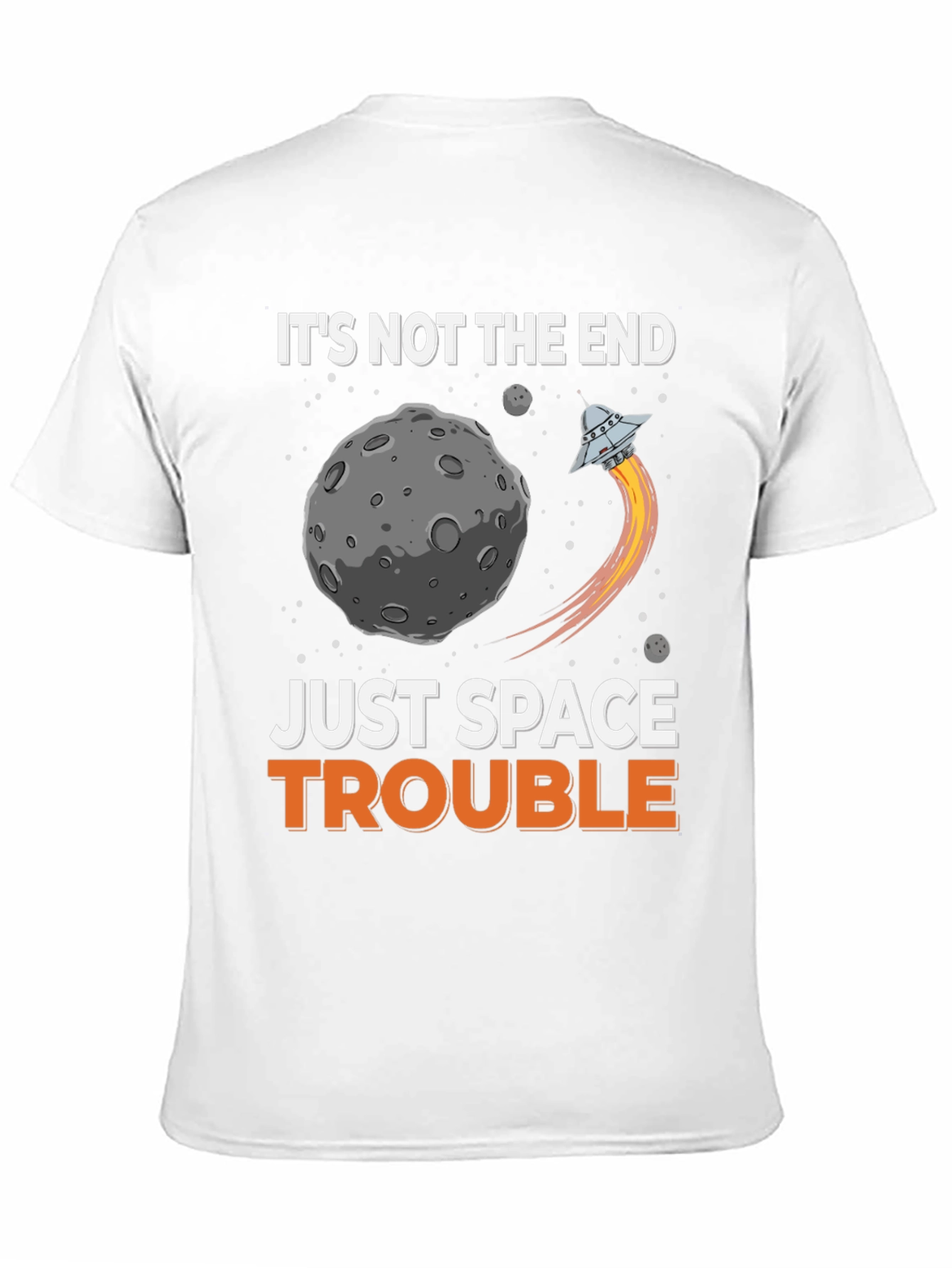 Space Trouble Graphic T-Shirt - Sci-Fi Humor Tee
