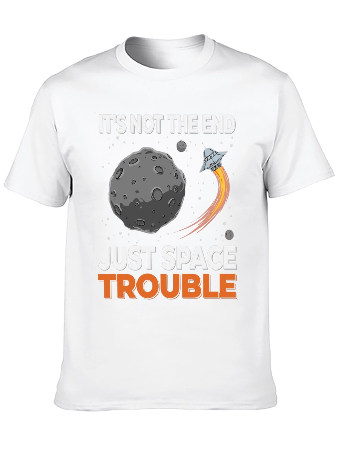 Space Trouble Graphic T-Shirt - Sci-Fi Humor Tee